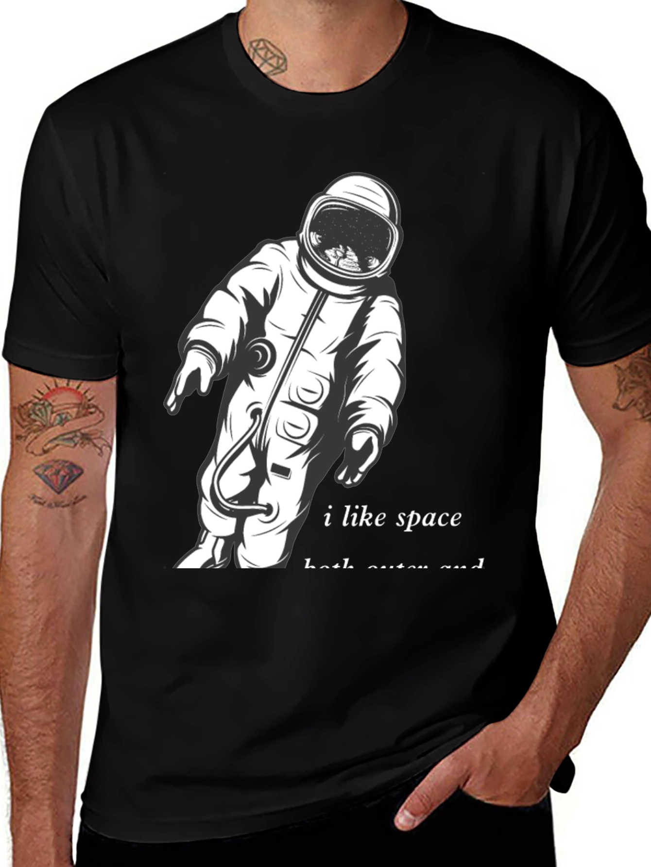 I Like Space Astronaut Graphic T-Shirt