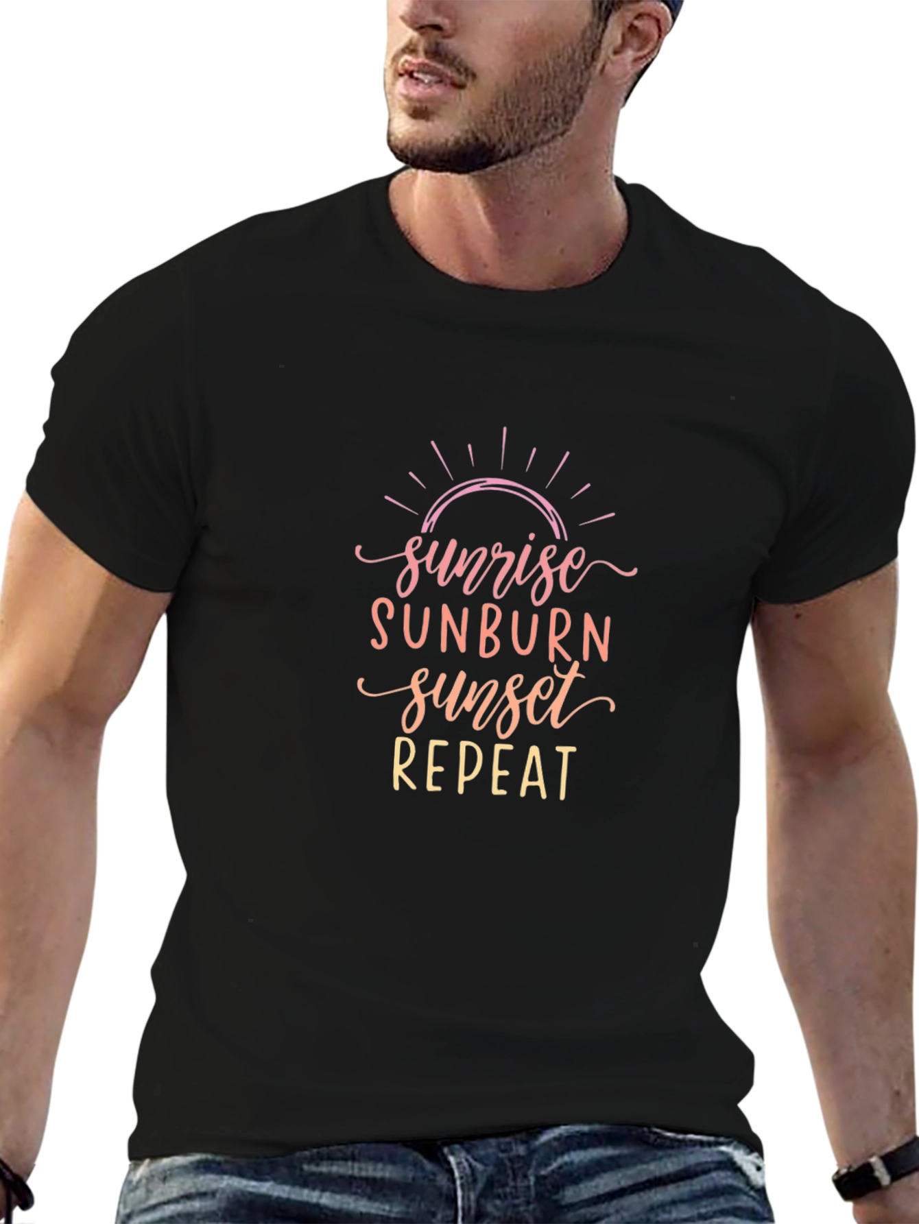 Sunrise Sunburn Sunset Repeat Graphic Tee