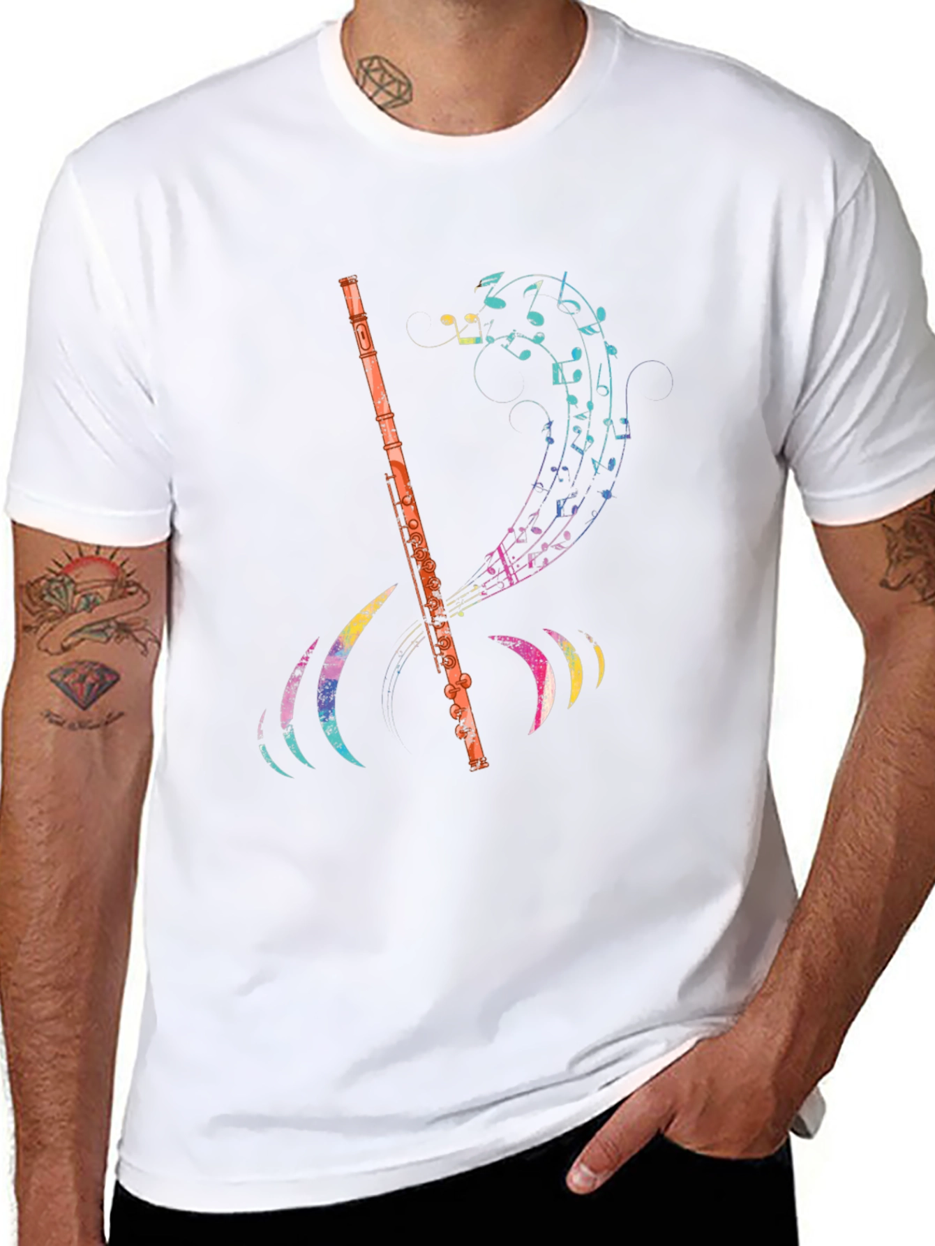 Musical Flute Graphic T-Shirt