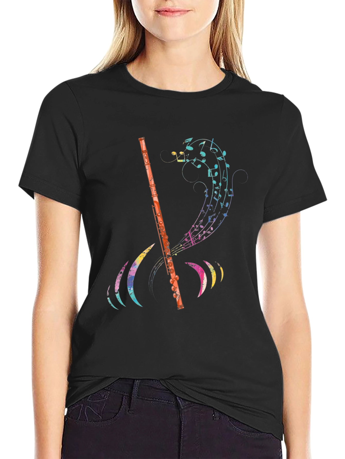 Musical Flute Graphic T-Shirt