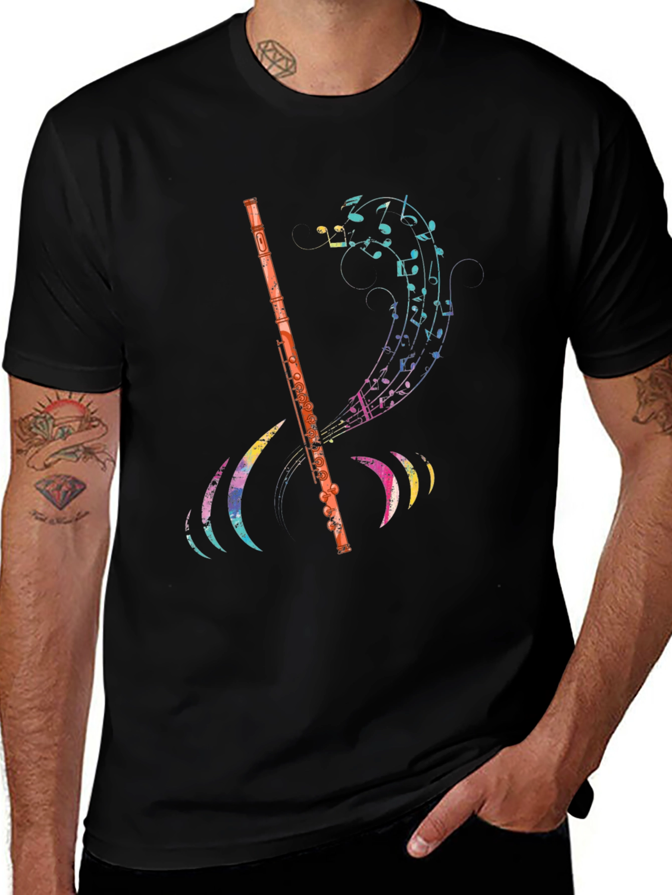 Musical Flute Graphic T-Shirt