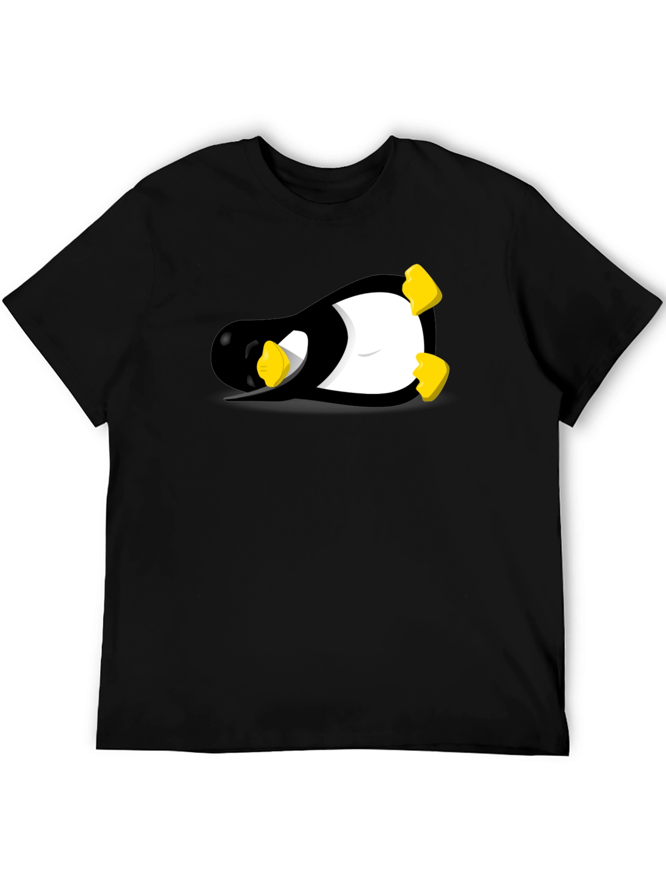 Linux Tux Penguin Black Graphic Tee