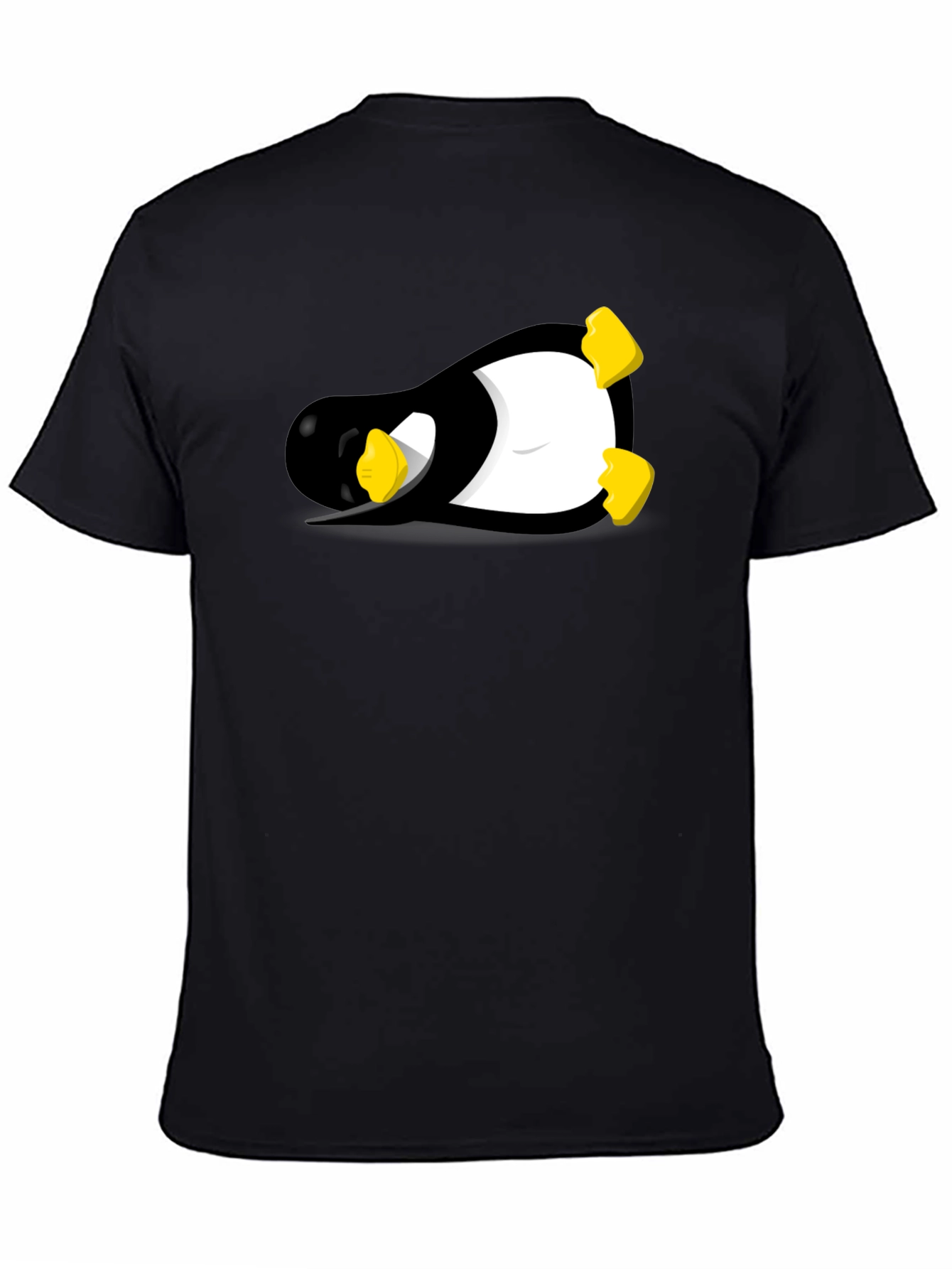 Linux Tux Penguin Black Graphic Tee