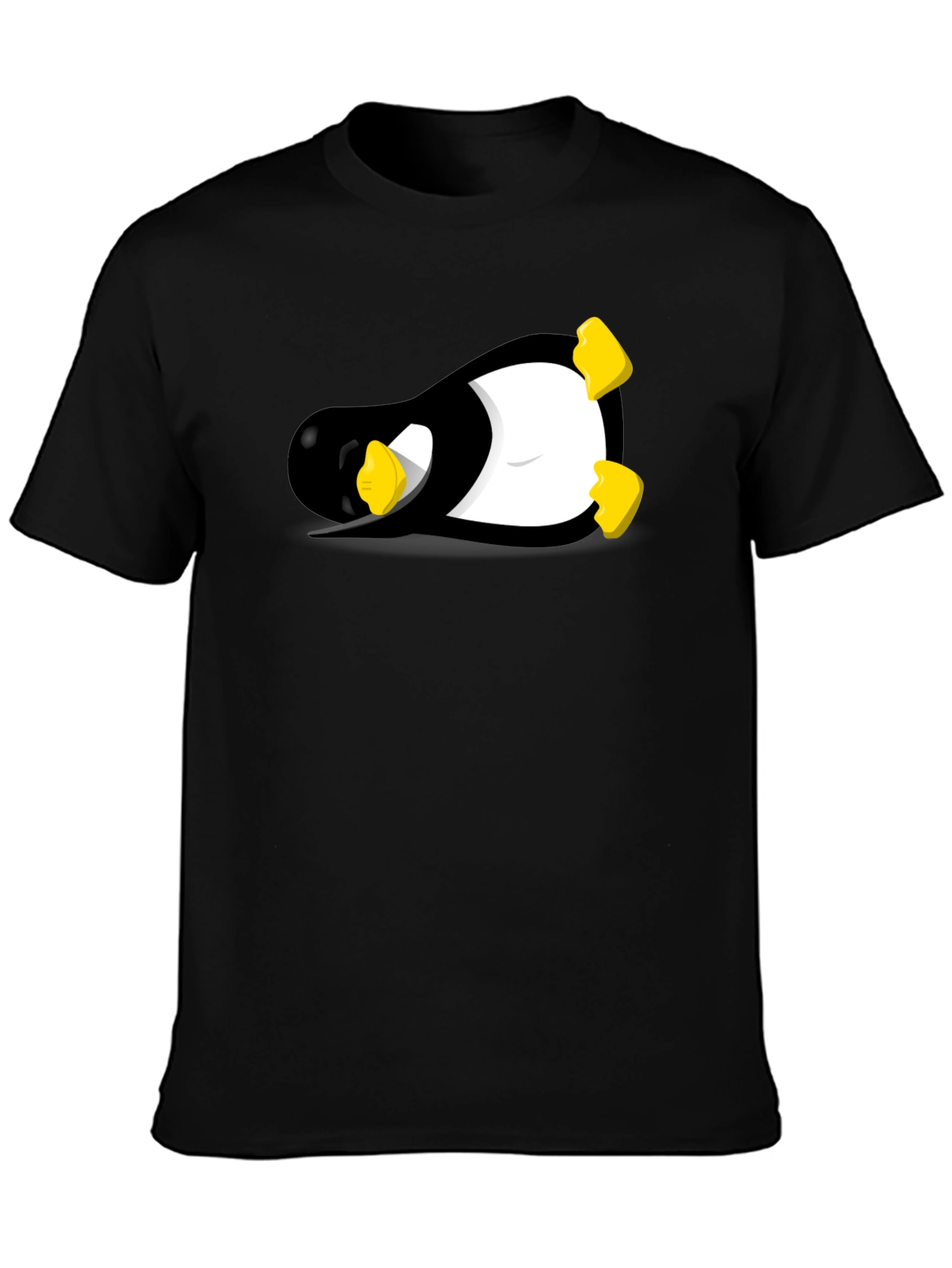 Linux Tux Penguin Black Graphic Tee
