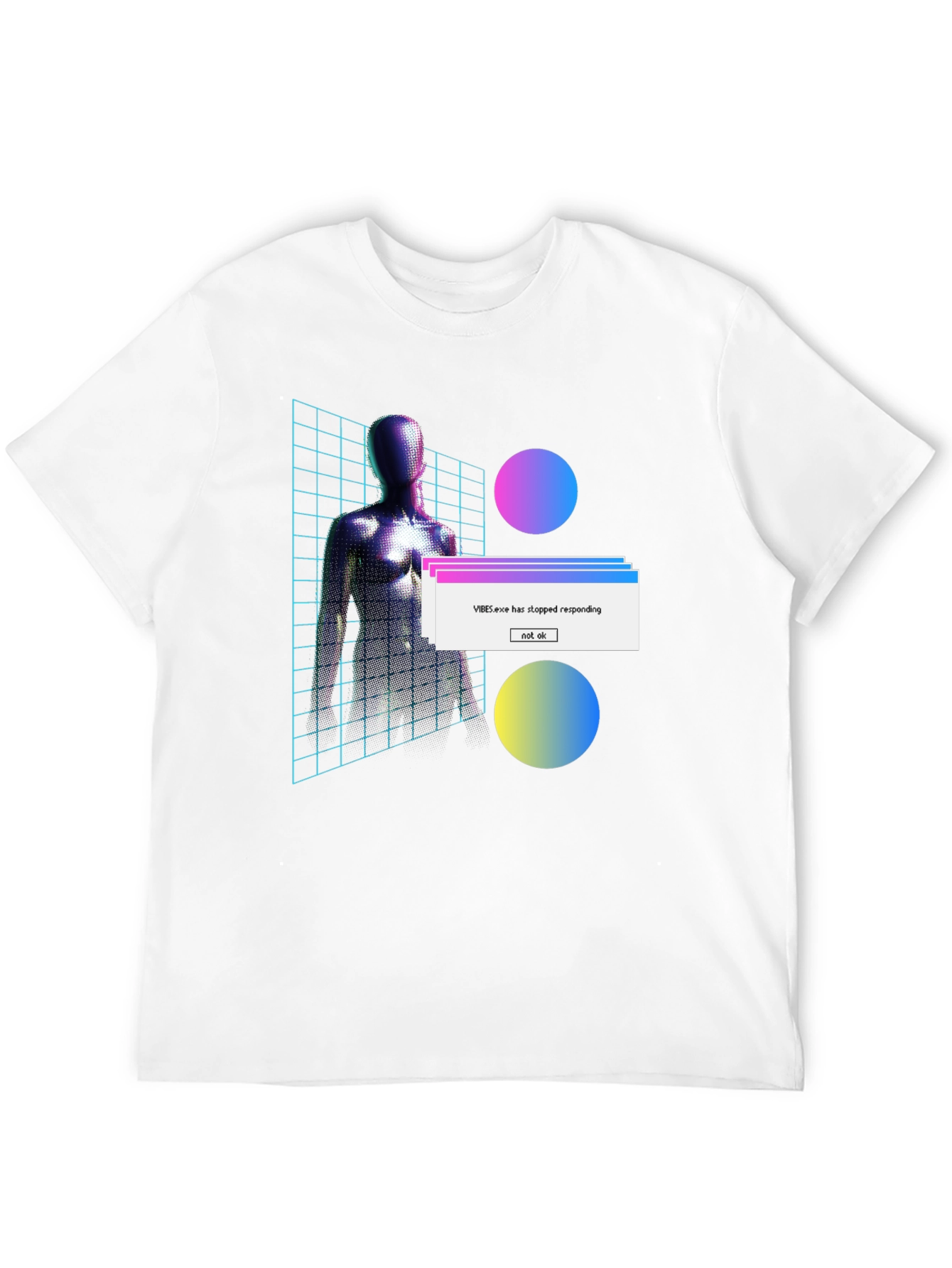 Vaporwave Aesthetic T-Shirt - VIBES.exe Not Responding