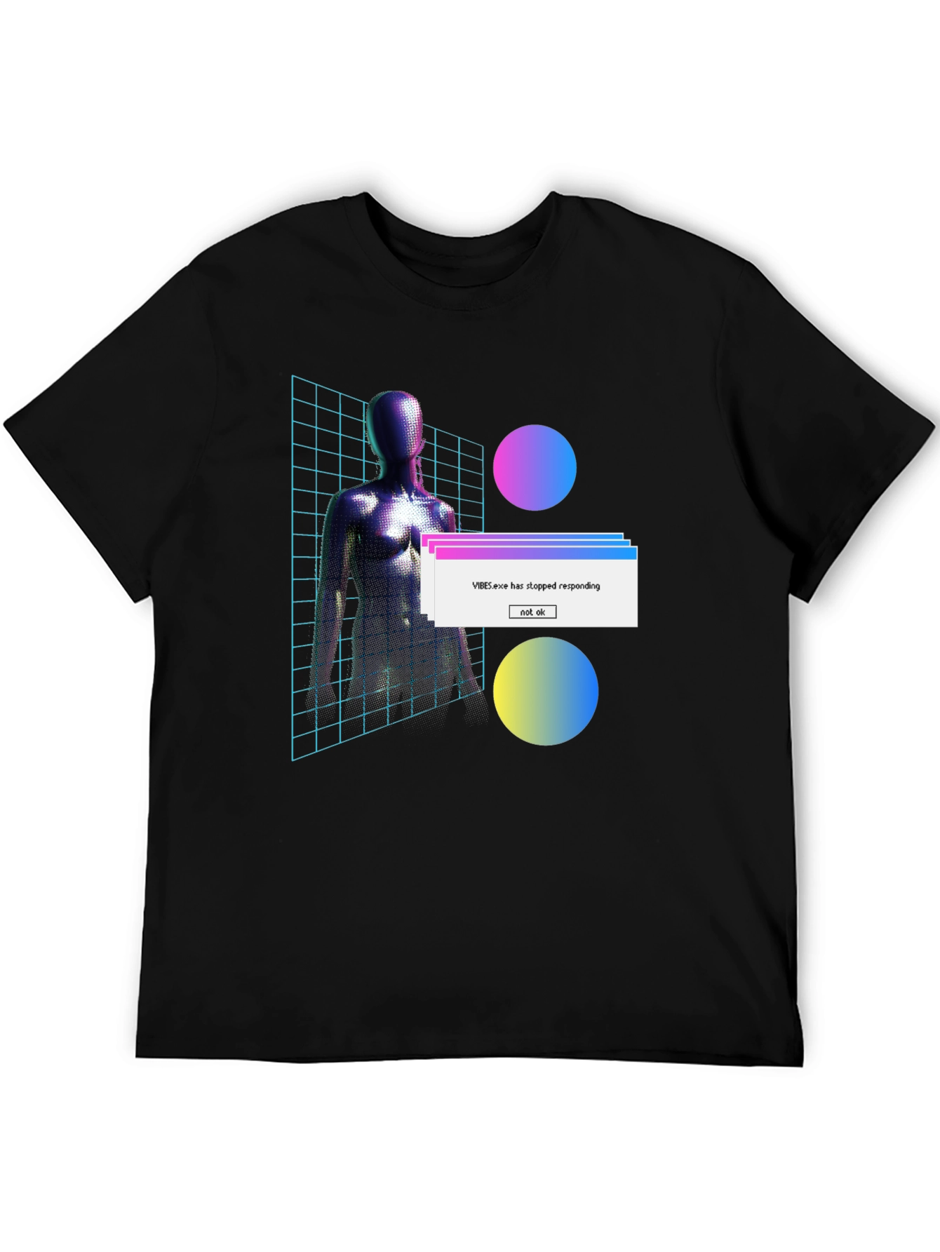 Vaporwave Aesthetic T-Shirt - VIBES.exe Not Responding