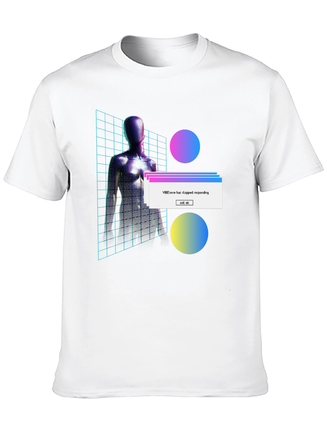 Vaporwave Aesthetic T-Shirt - VIBES.exe Not Responding