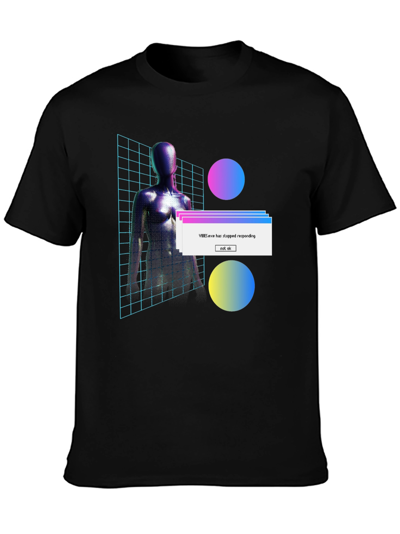 Vaporwave Aesthetic T-Shirt - VIBES.exe Not Responding