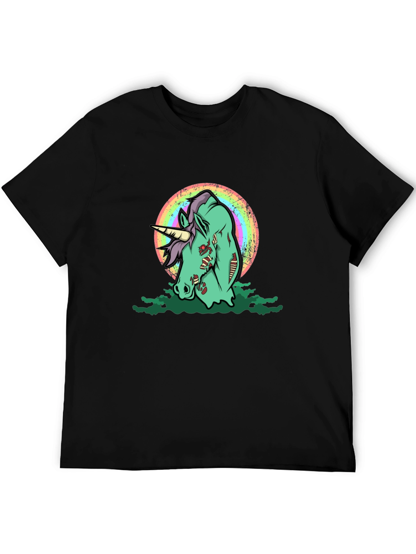 Zombie Unicorn Graphic T-Shirt - Black