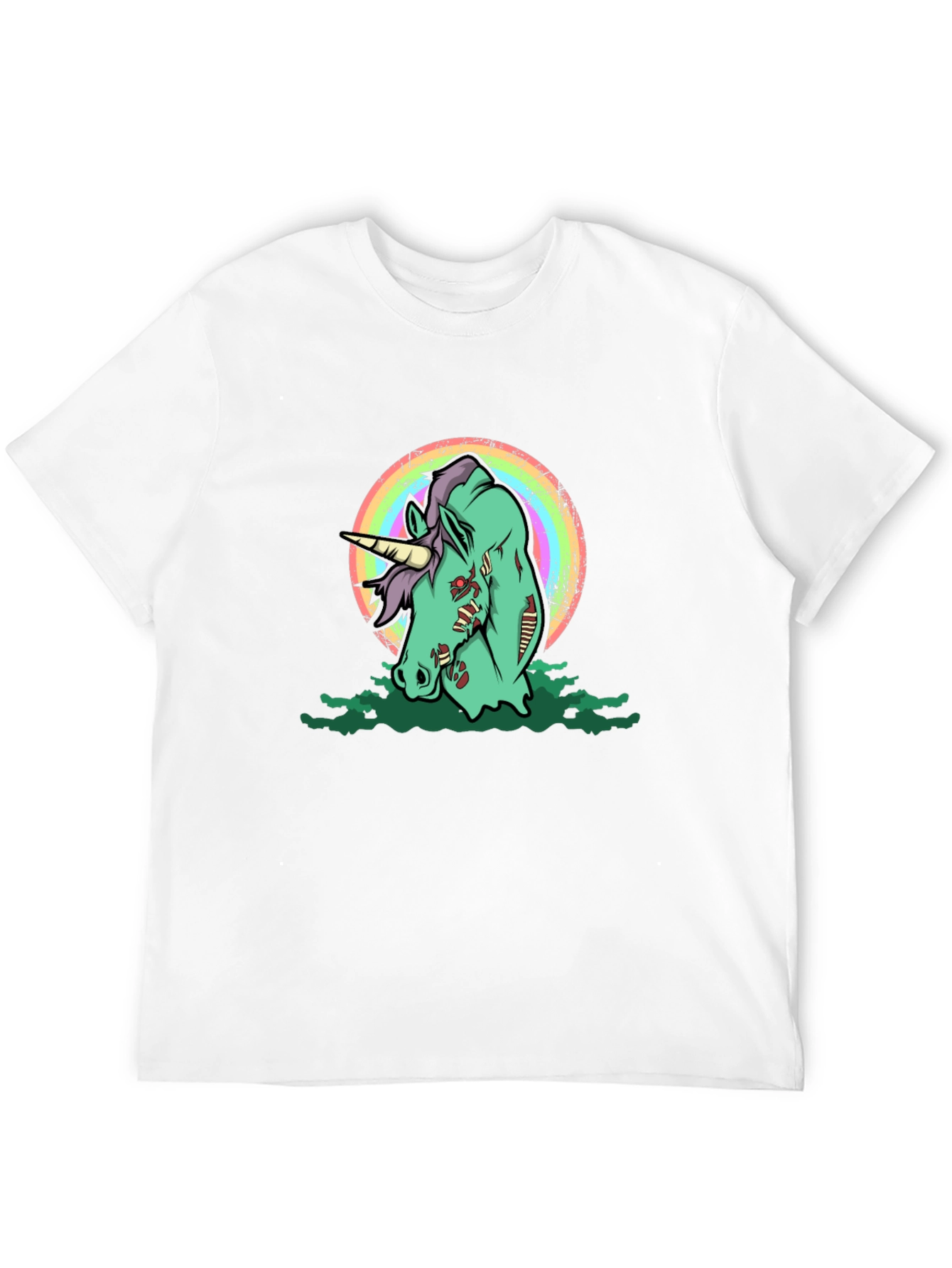 Zombie Unicorn Graphic T-Shirt - Black