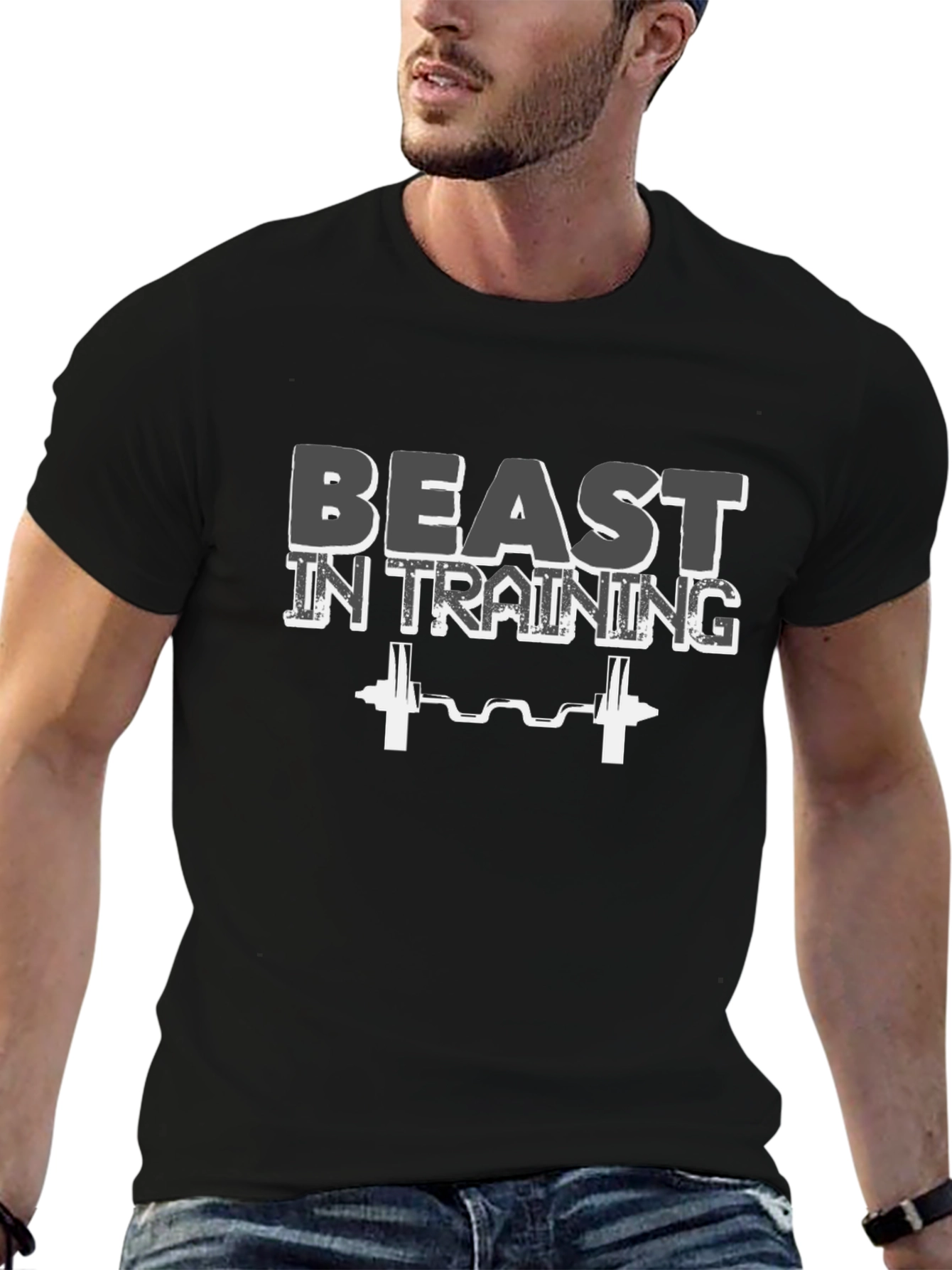Beast In Training Black Graphic T-Shirt