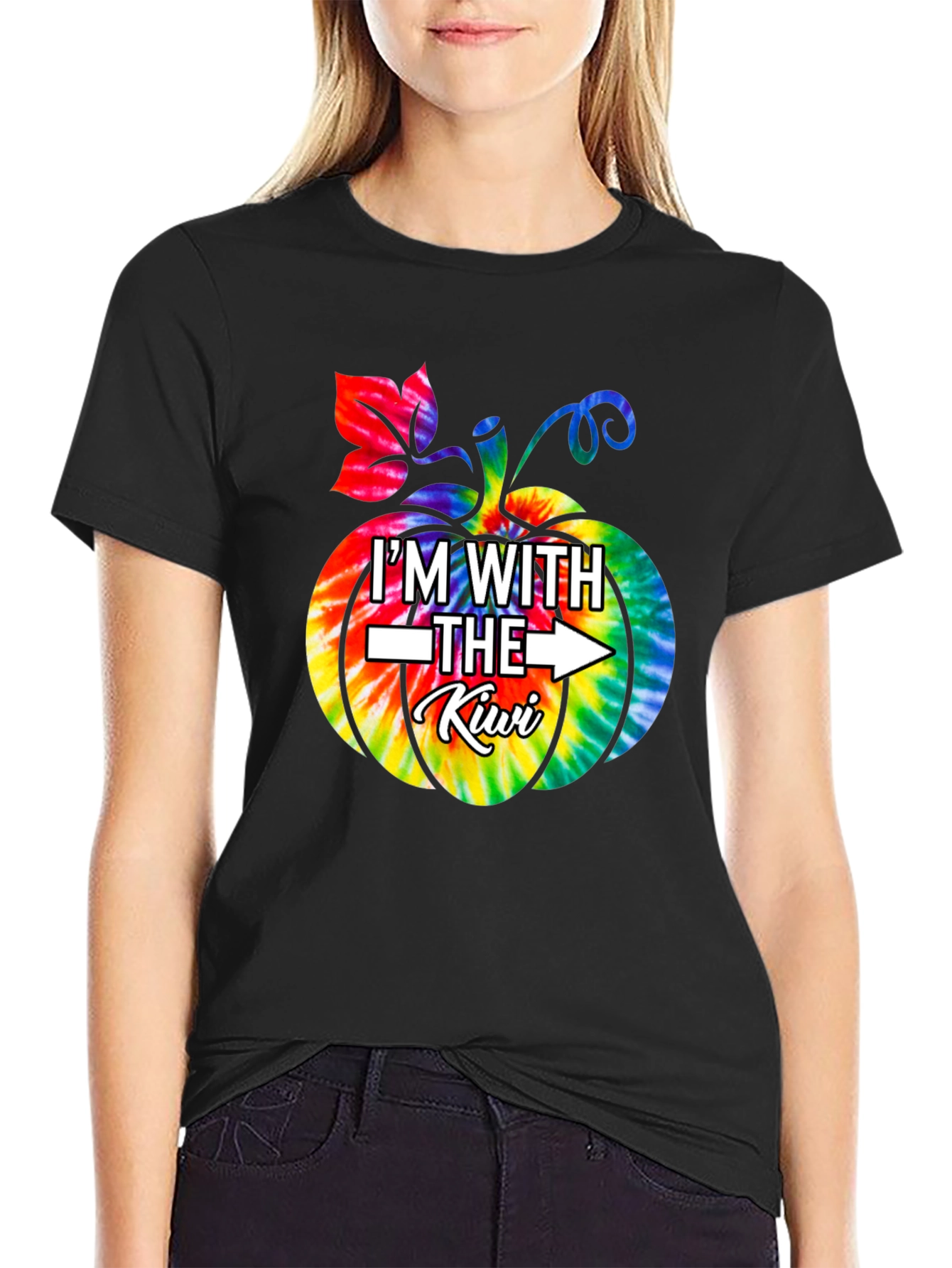 Im With The Kiwi T-Shirt Tie Dye Pumpkin