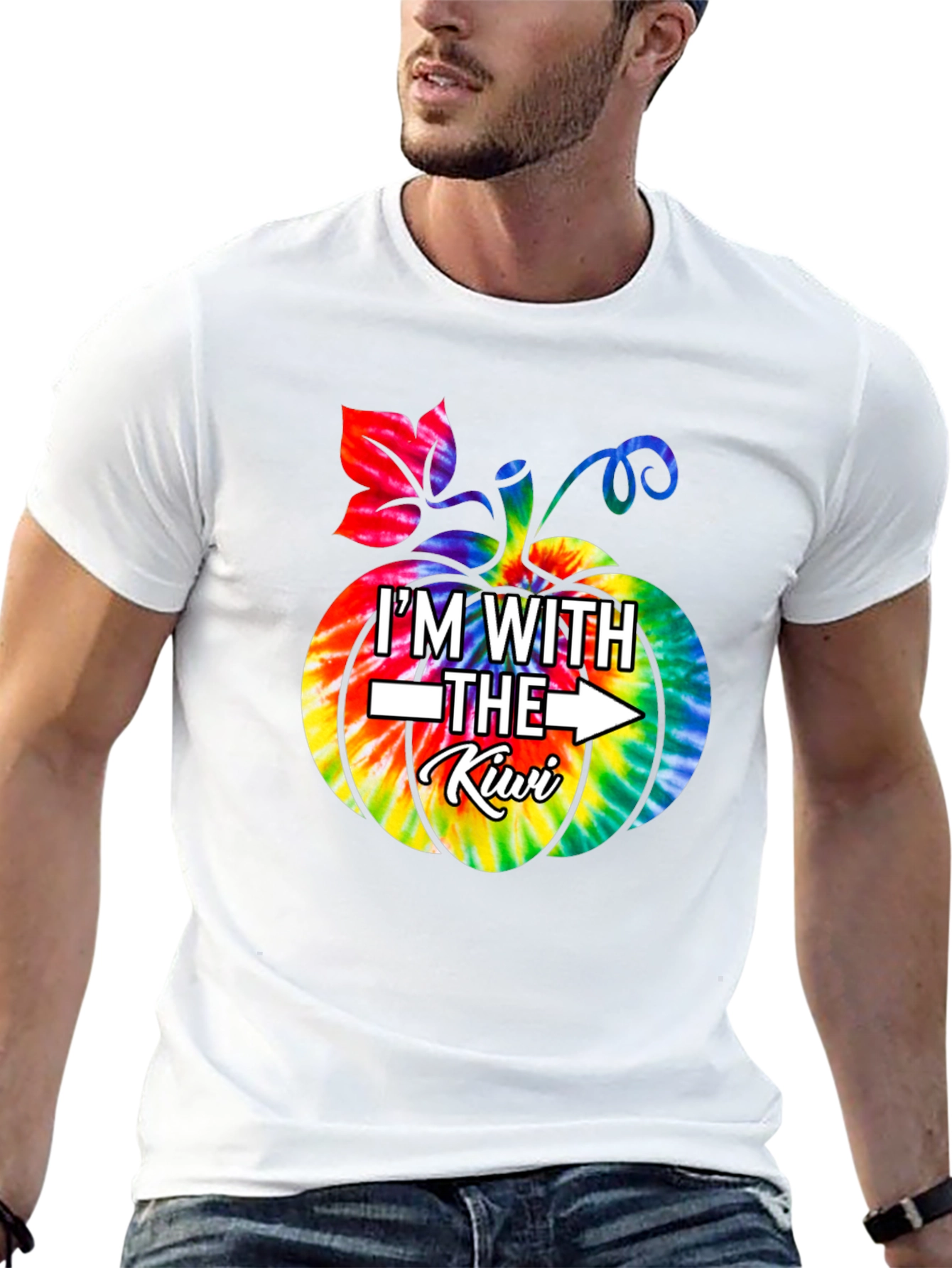 Im With The Kiwi T-Shirt Tie Dye Pumpkin