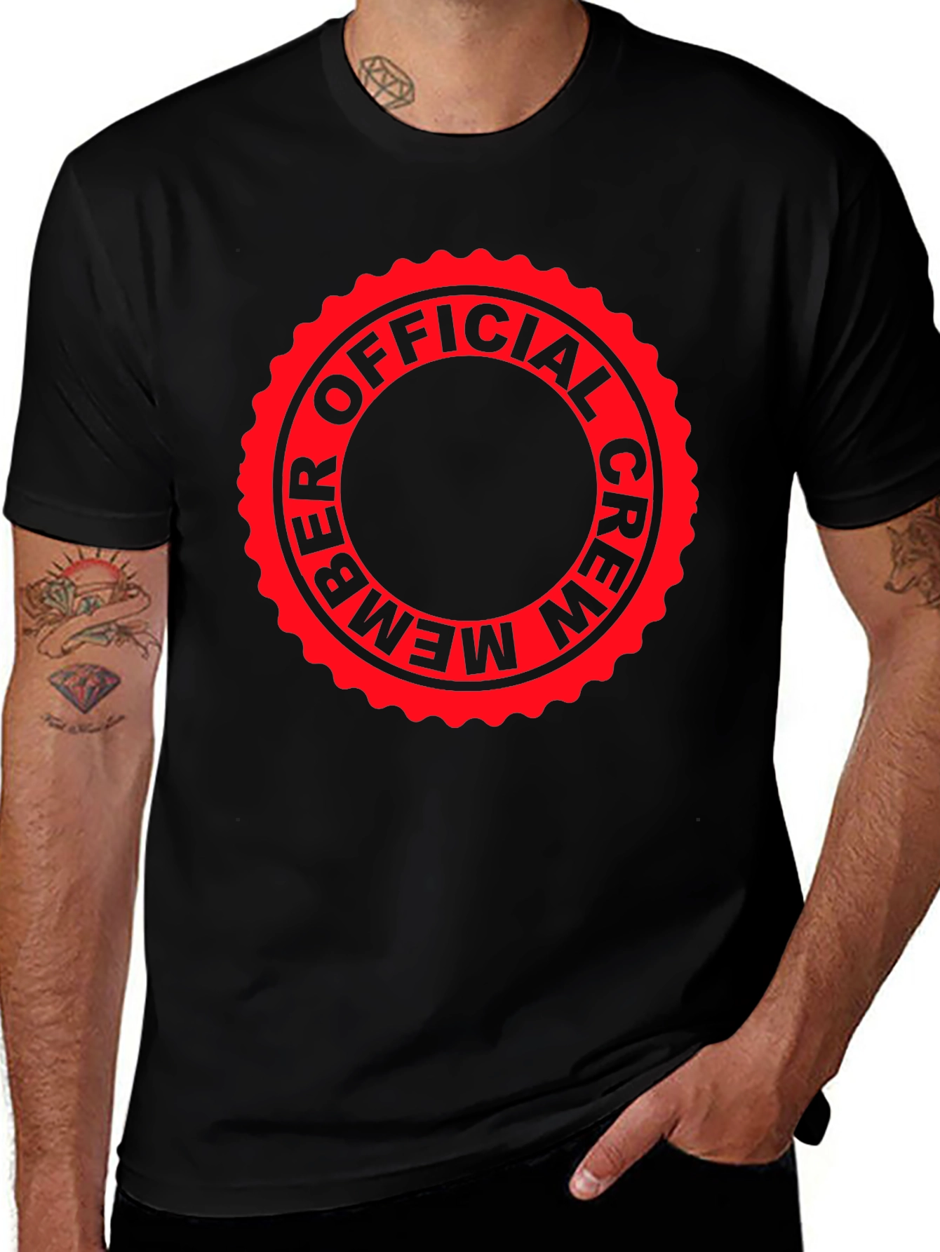 Official Crew Member T-Shirt - Red Stamp Graphic