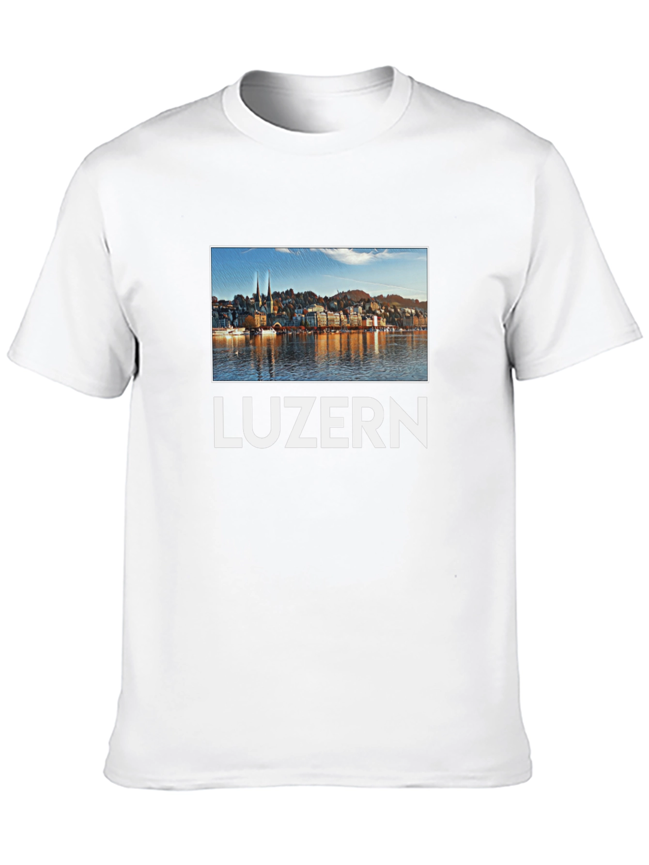 Luzern Cityscape Graphic Tee - Black