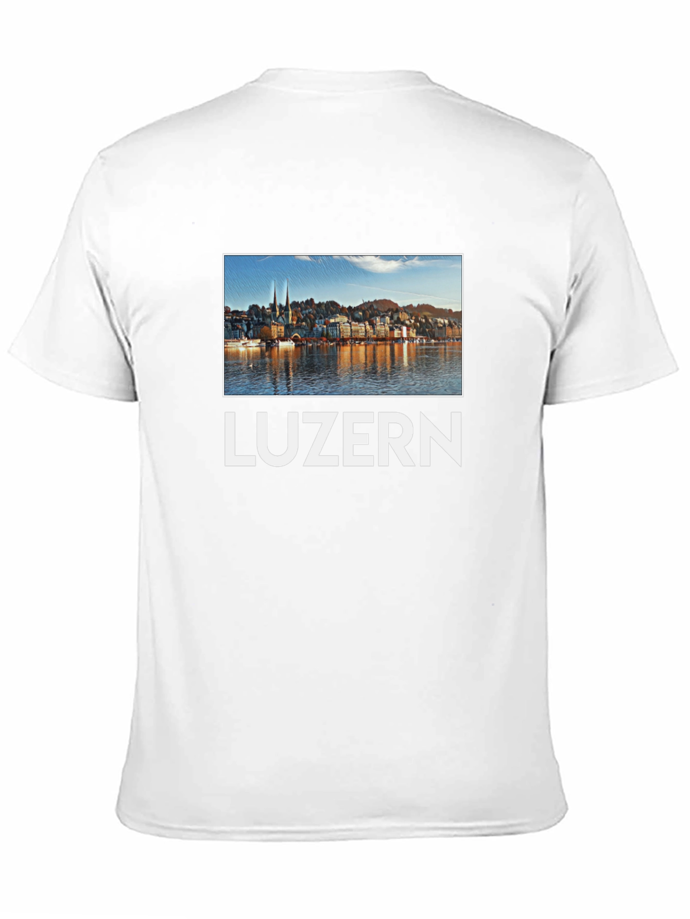 Luzern Cityscape Graphic Tee - Black