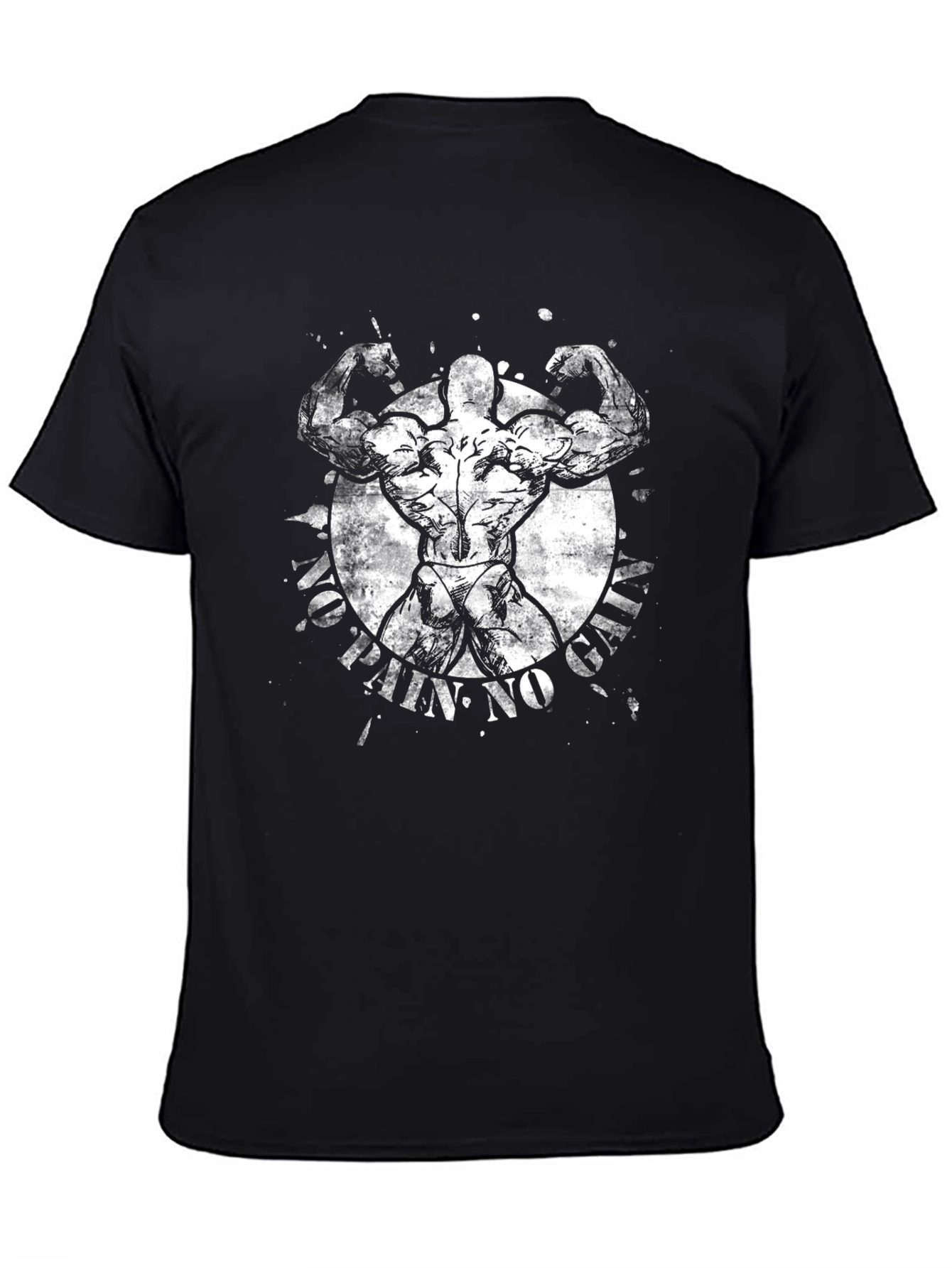 Black Muscle Bodybuilder Graphic T-Shirt