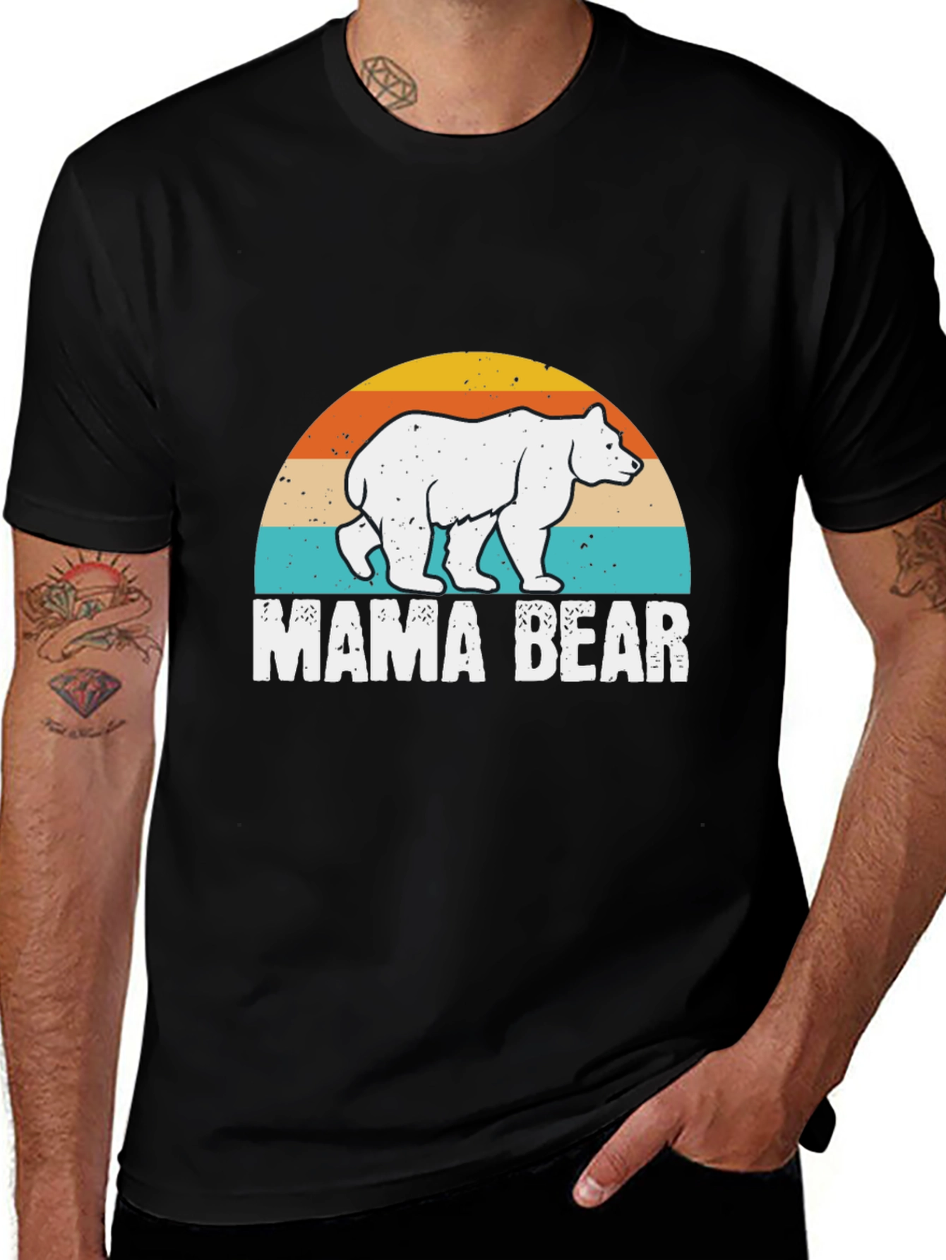 Mama Bear Graphic Tee - Black