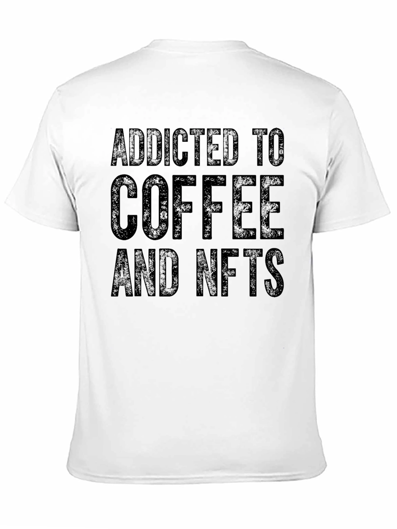 Addicted to Coffee and NFTs Black T-Shirt