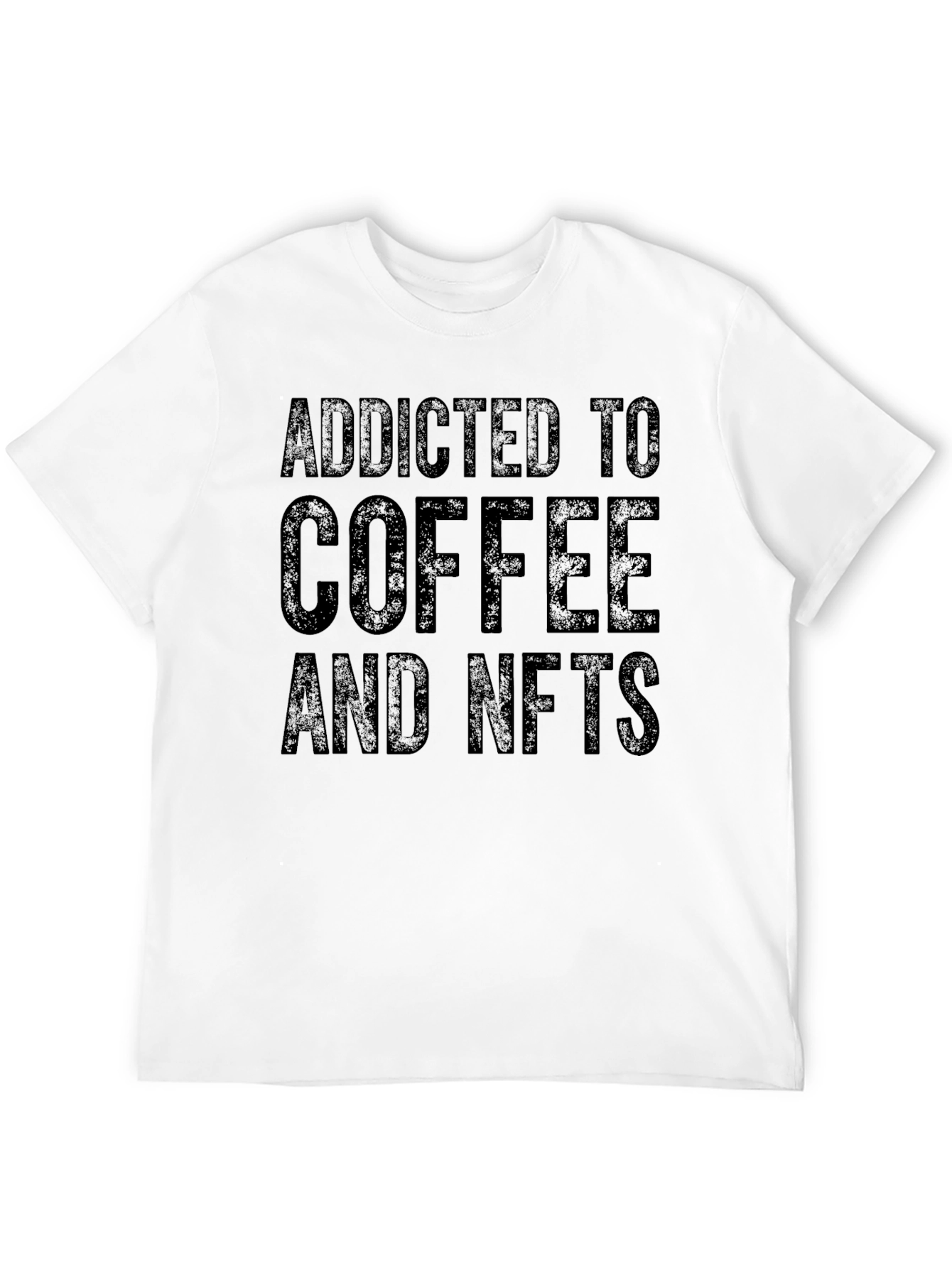 Addicted to Coffee and NFTs Black T-Shirt