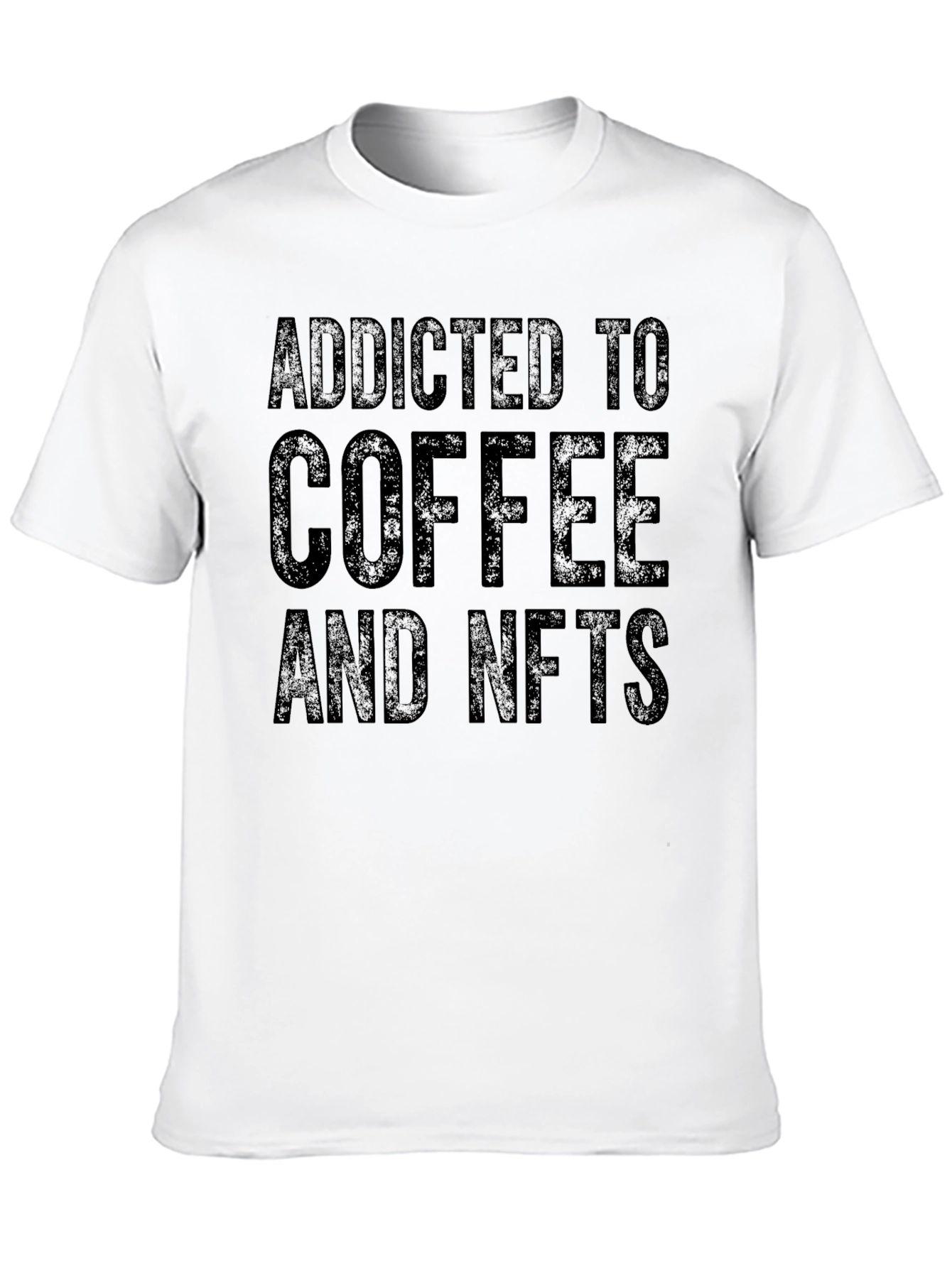 Addicted to Coffee and NFTs Black T-Shirt