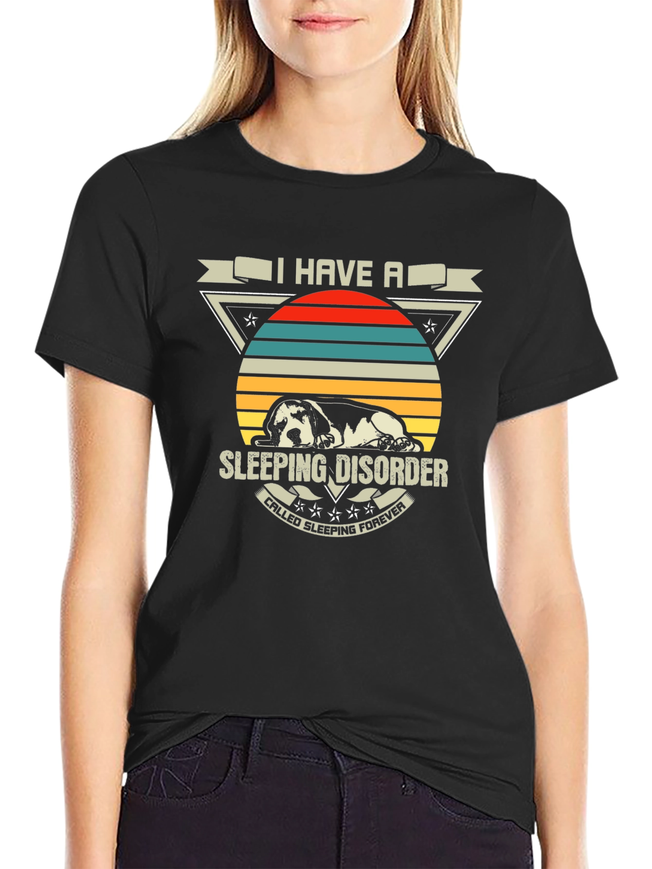 Sleeping Disorder Dog Graphic T-Shirt