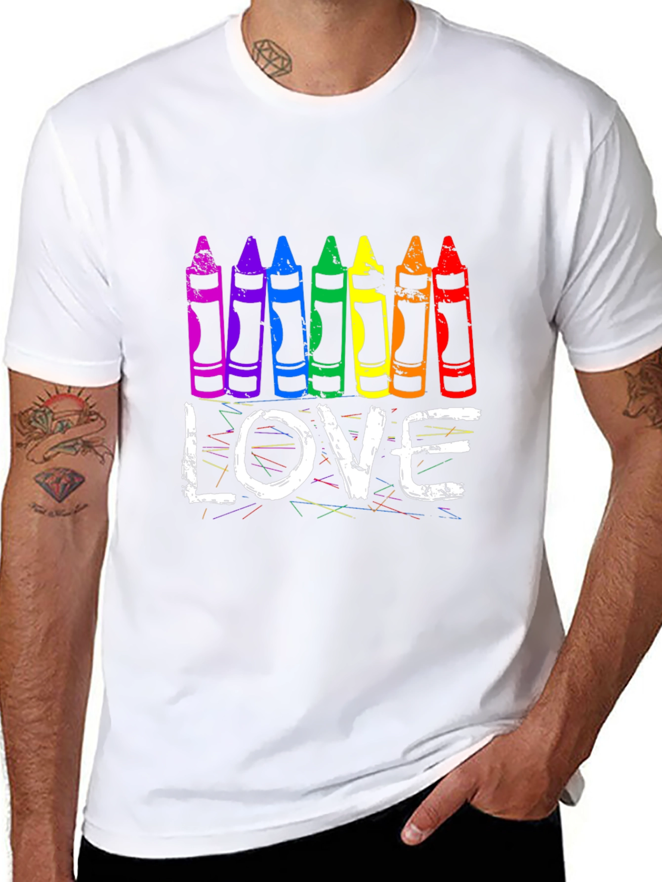 Love Crayon Pride Tee - LGBTQ+ Support