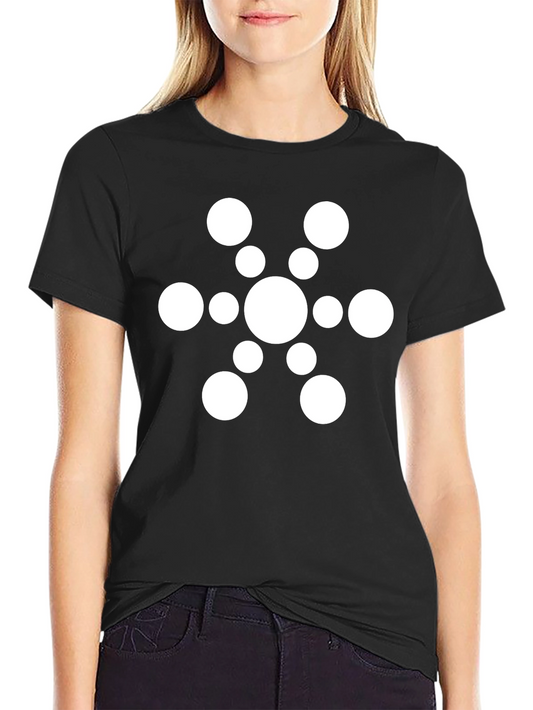 Geometric Dot Pattern T-Shirt - Casual Wear