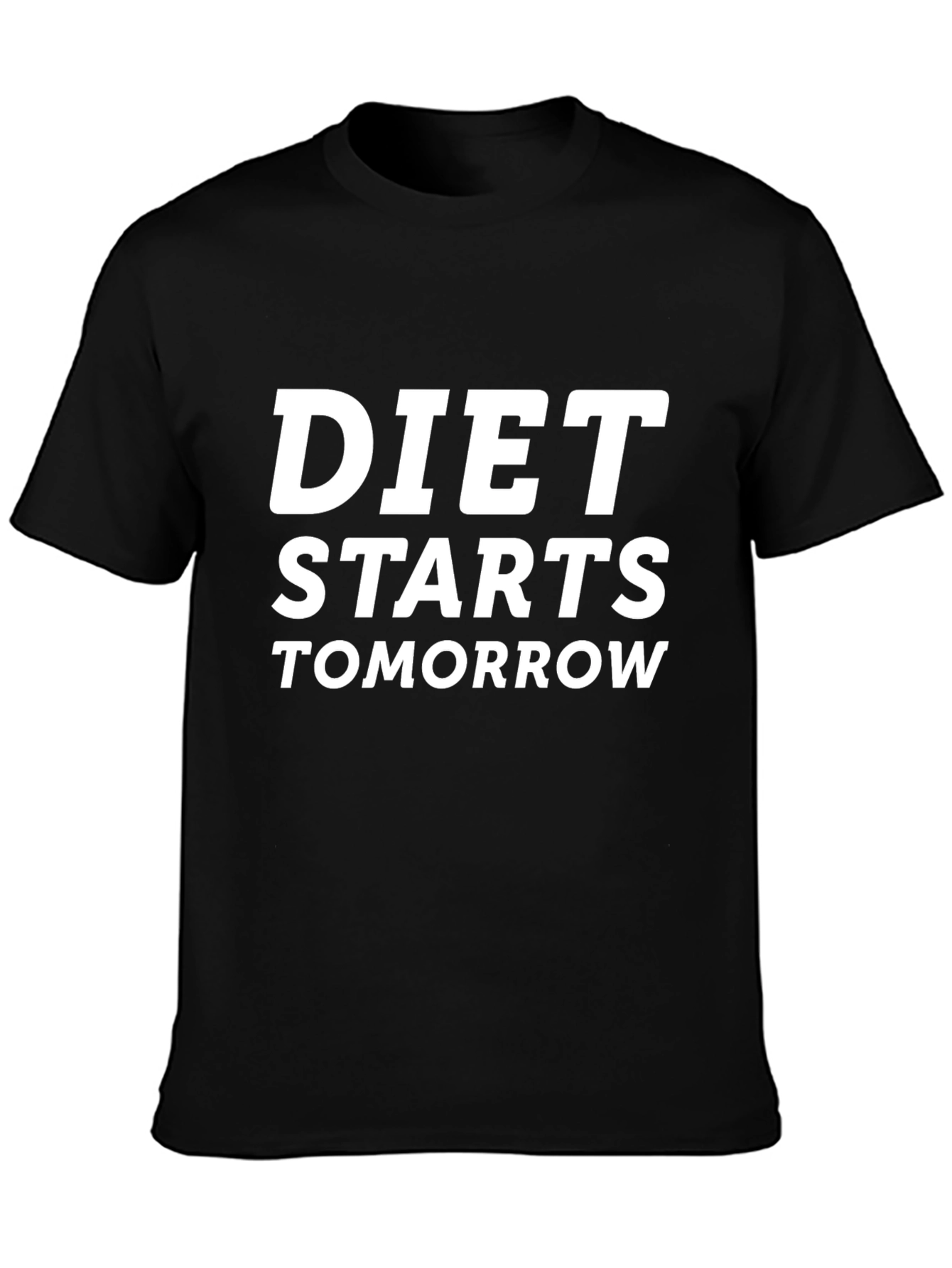 Diet Starts Tomorrow Graphic Tee - Black