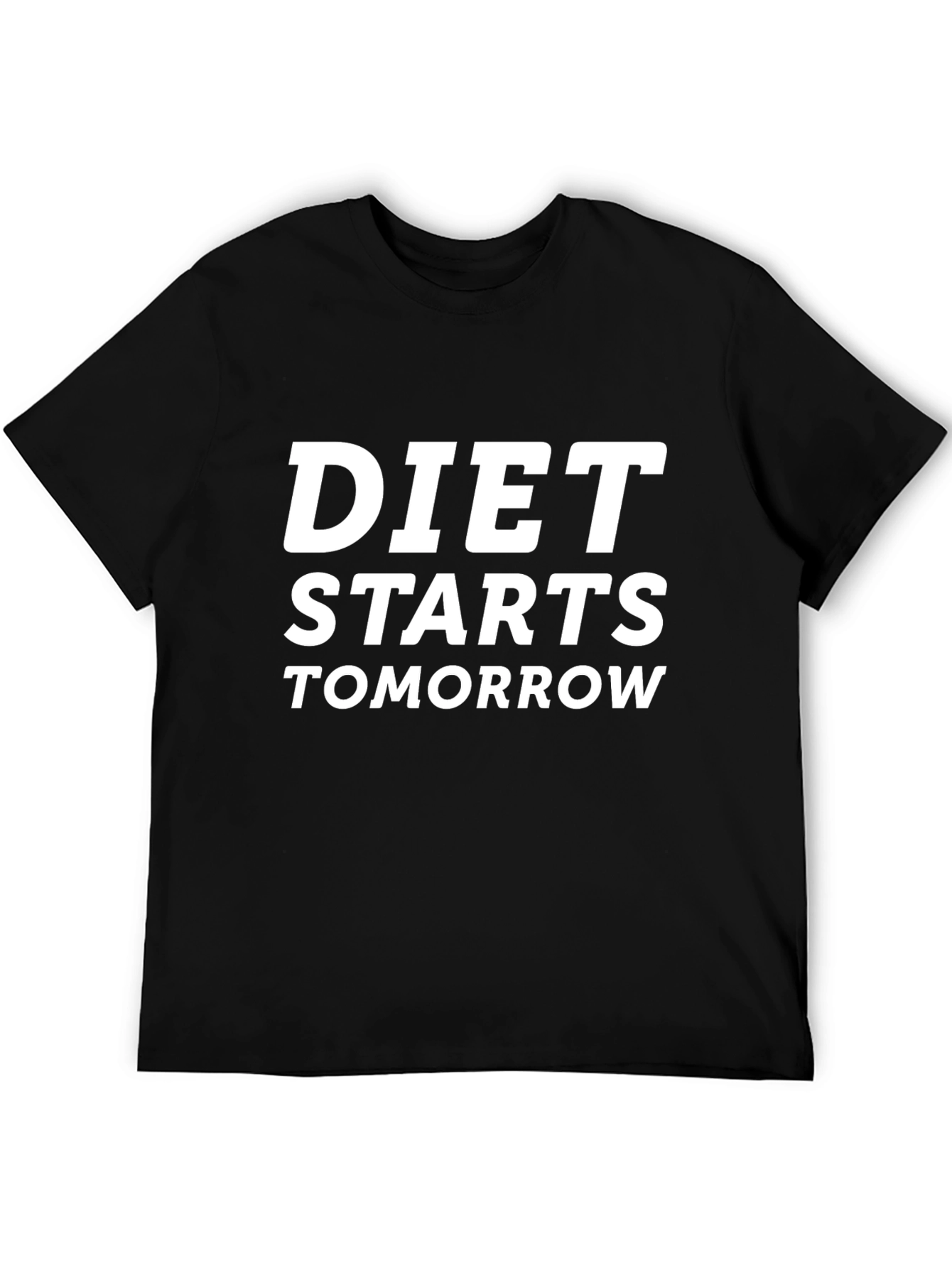 Diet Starts Tomorrow Graphic Tee - Black