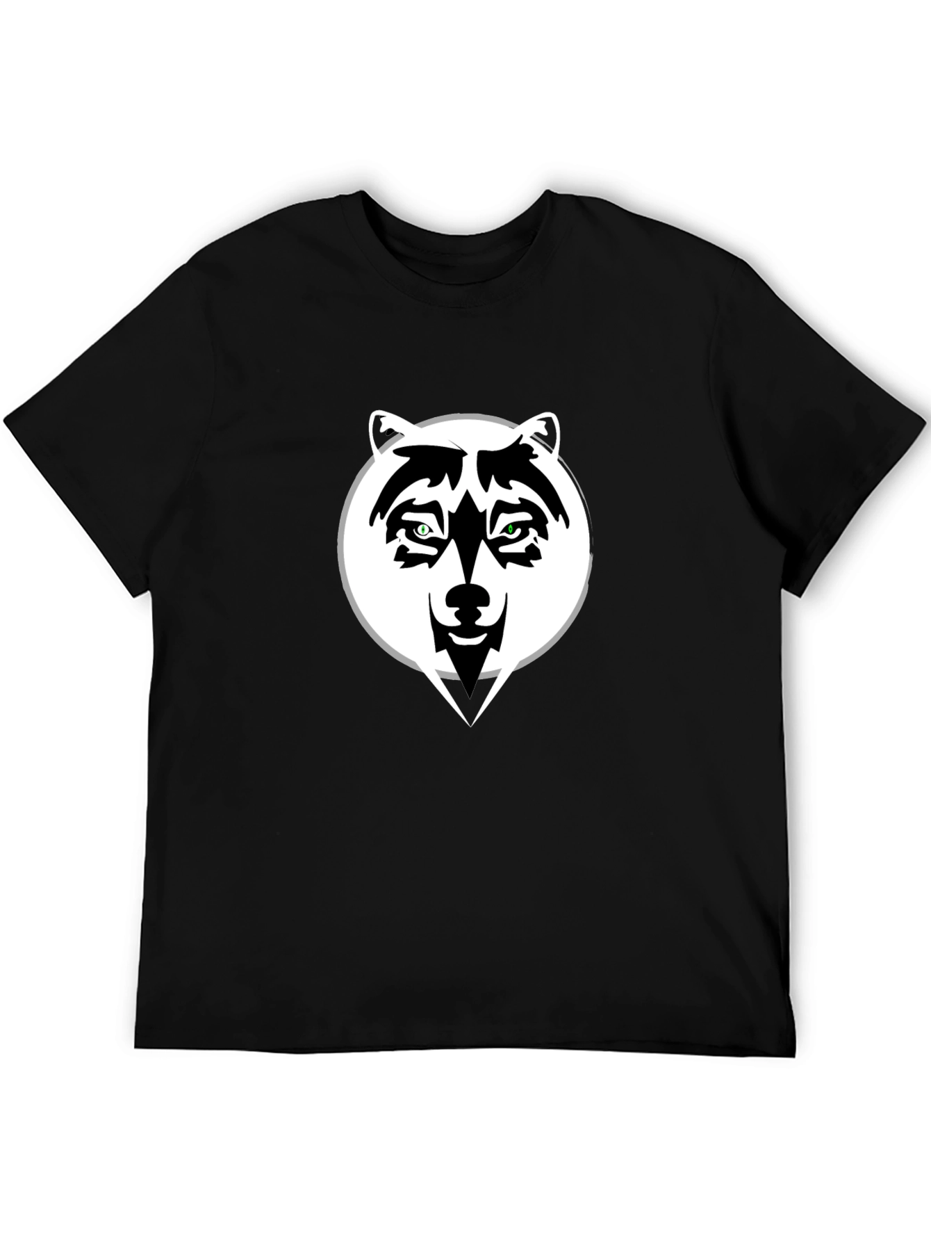 Cool Wolf Graphic Black T-Shirt
