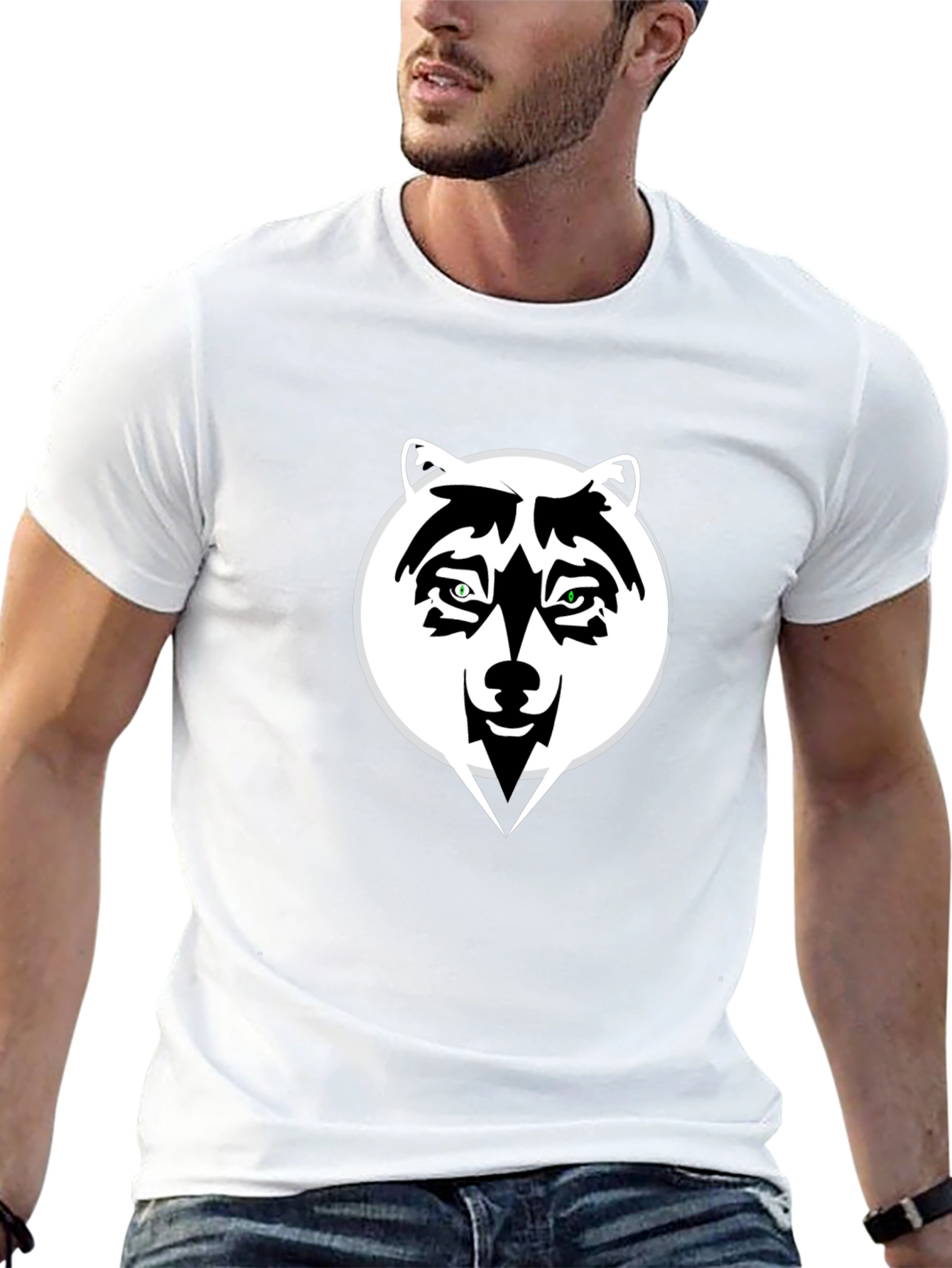 Cool Wolf Graphic Black T-Shirt