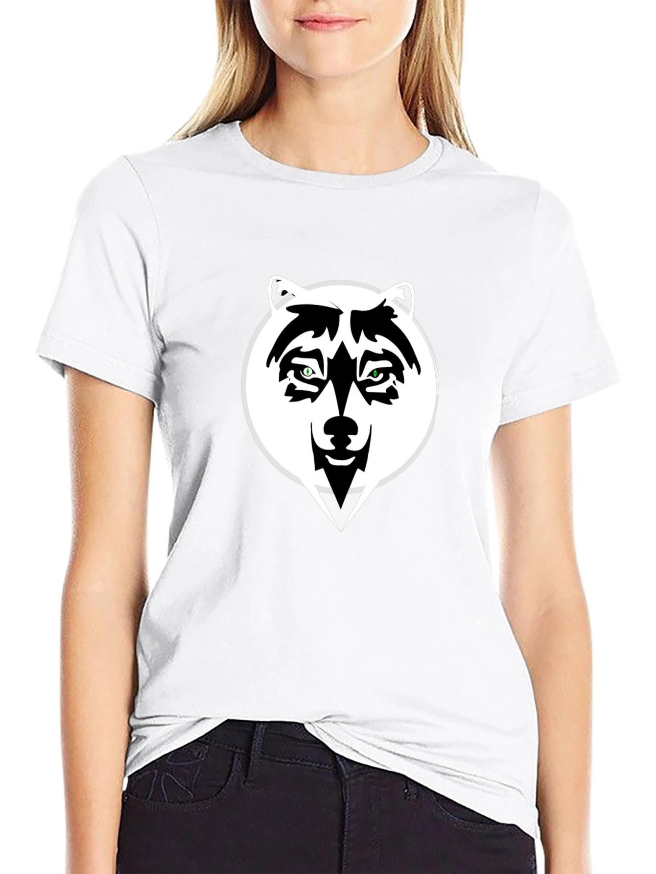 Cool Wolf Graphic Black T-Shirt