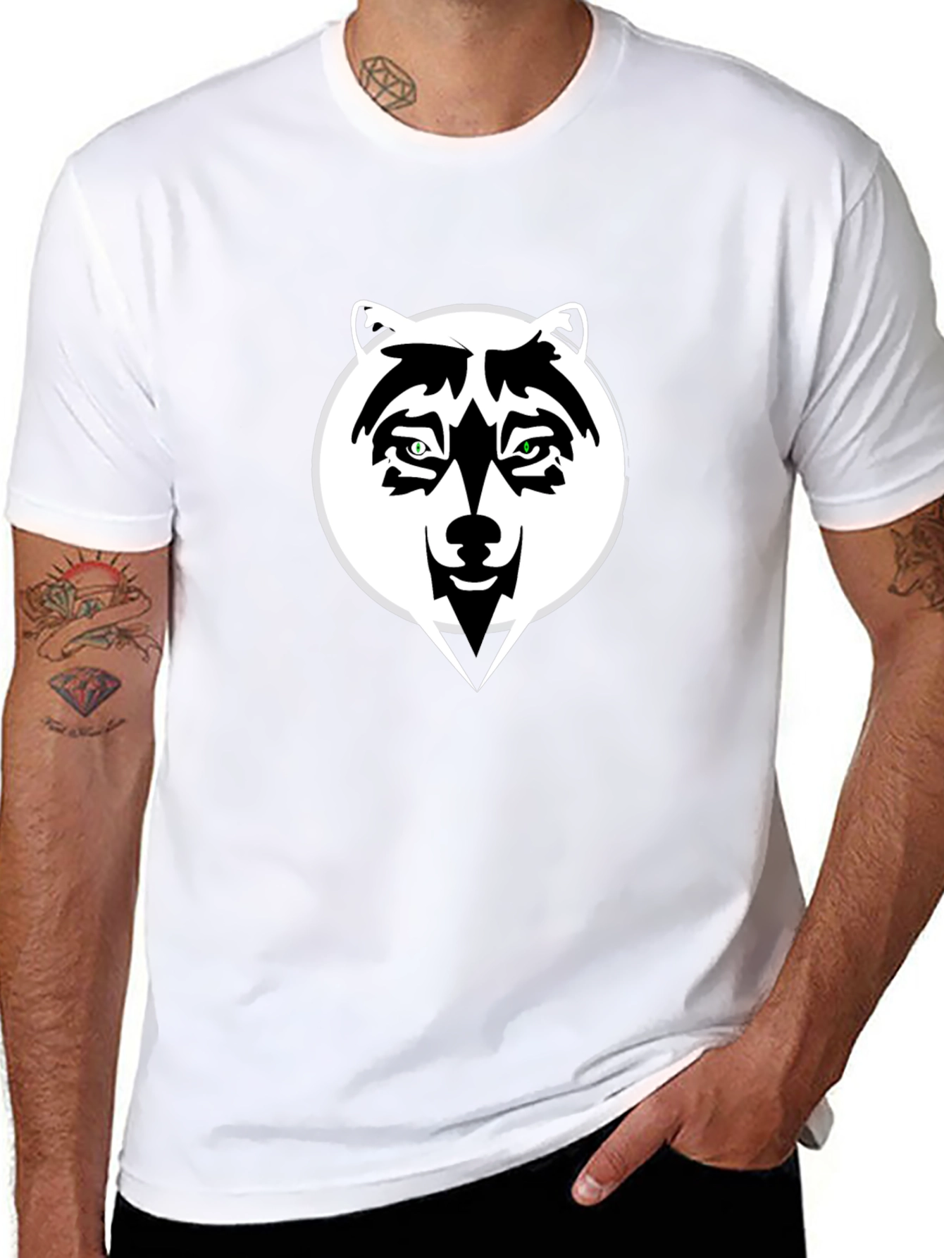 Cool Wolf Graphic Black T-Shirt