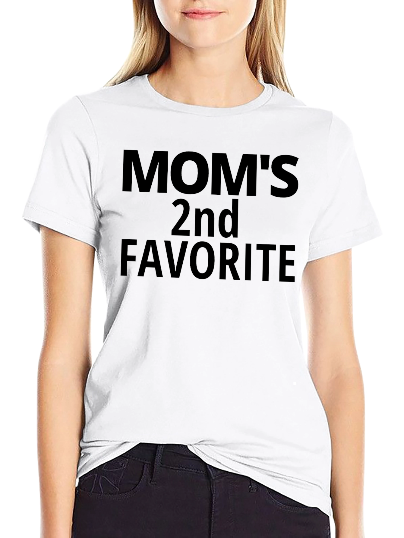 Moms 2nd Favorite Mens Black T-Shirt