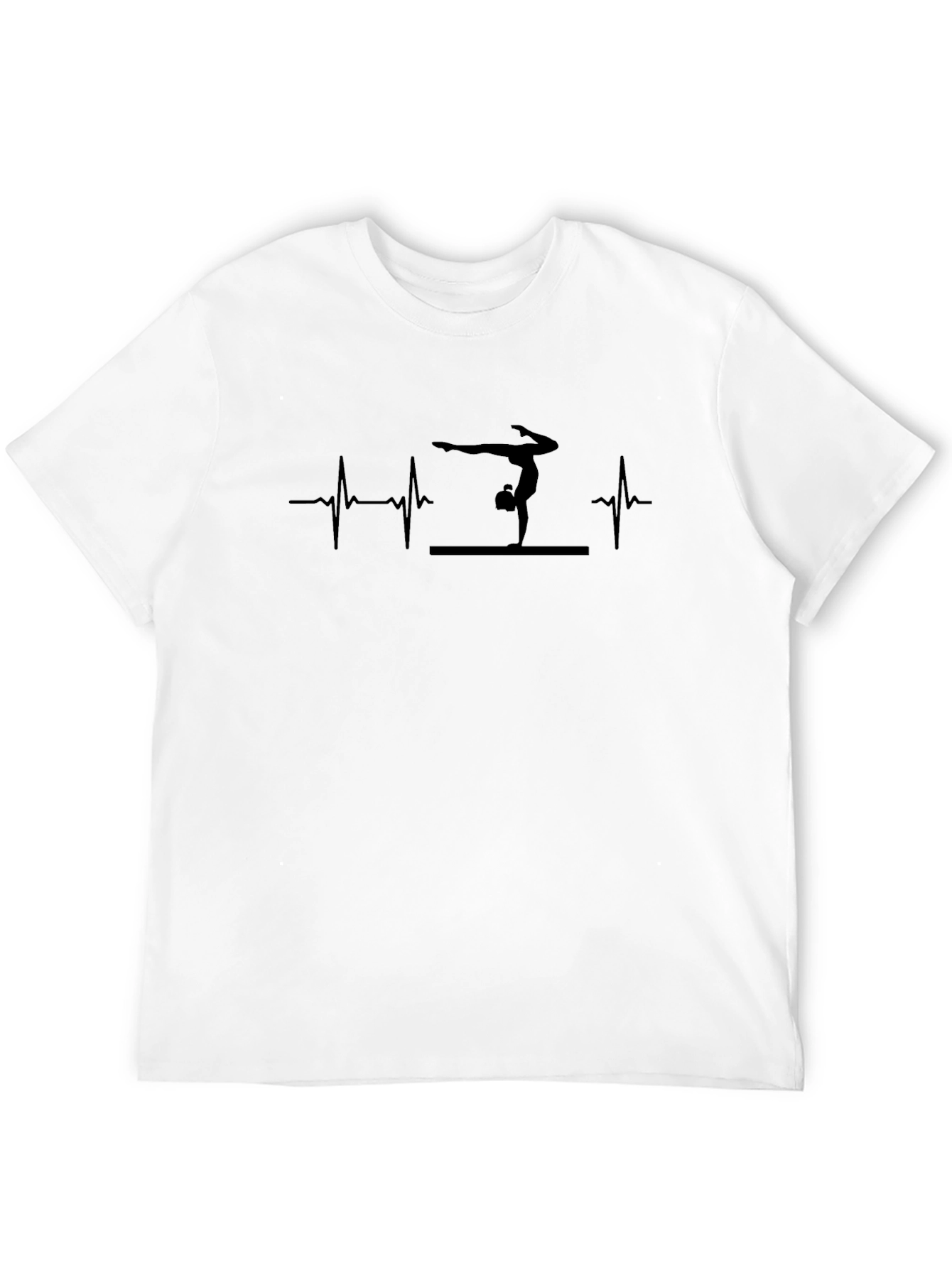 Gymnast Heartbeat Black Graphic Tee