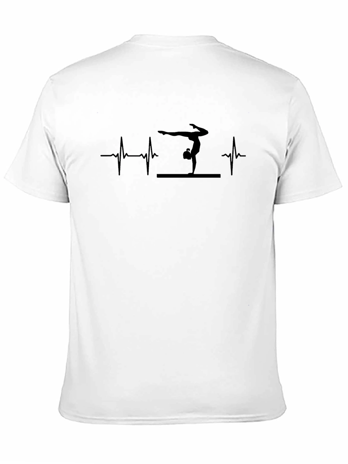 Gymnast Heartbeat Black Graphic Tee