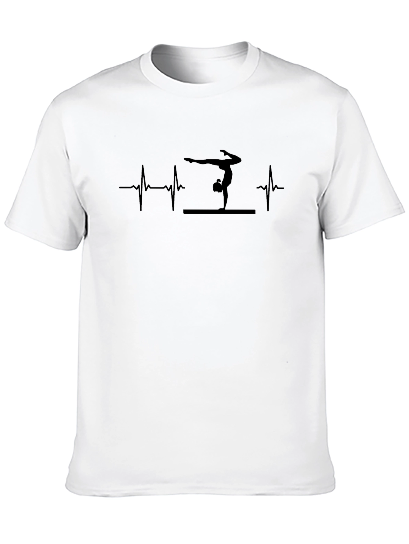 Gymnast Heartbeat Black Graphic Tee