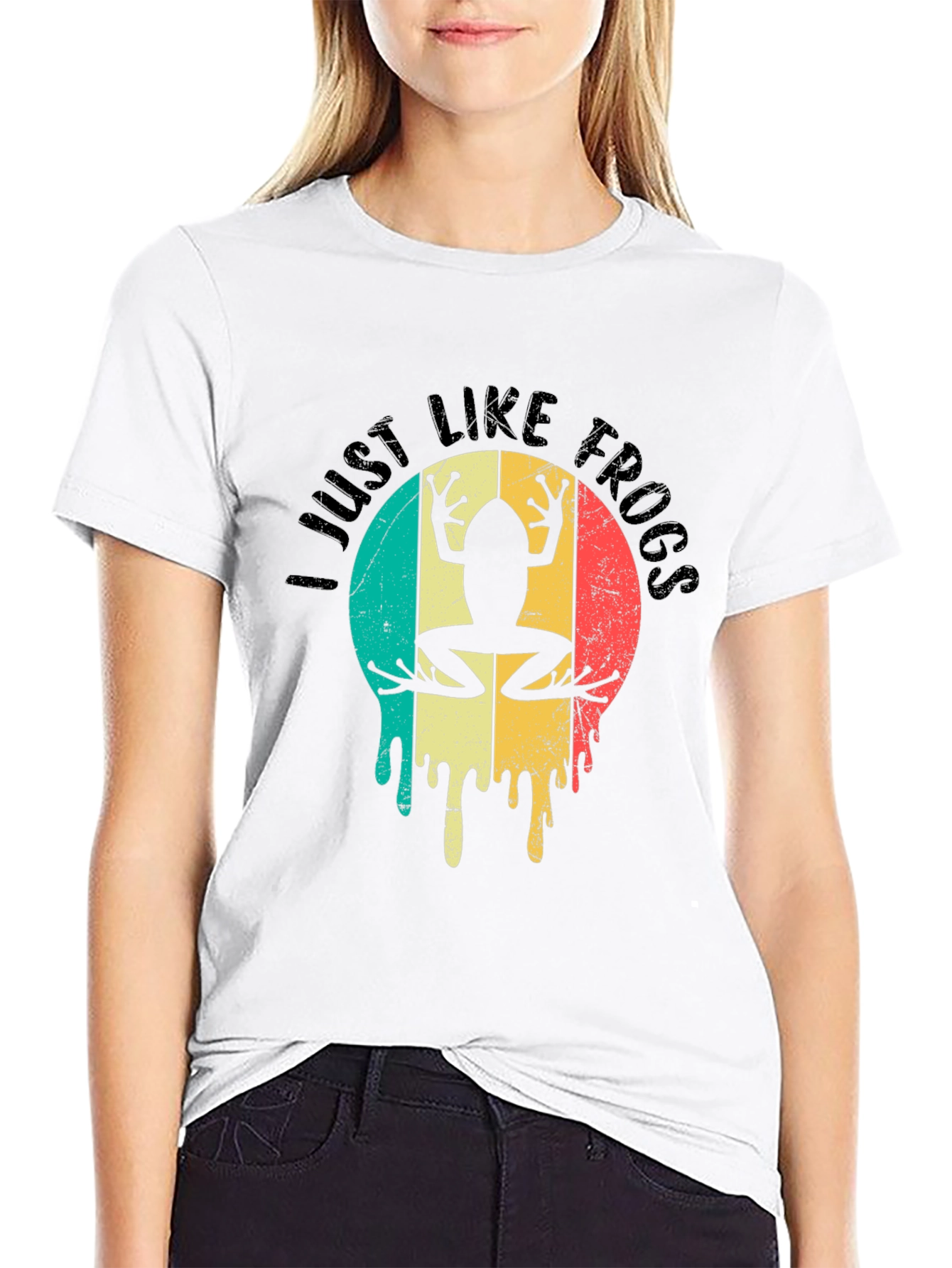 I Just Like Frogs Retro Graphic T-Shirt