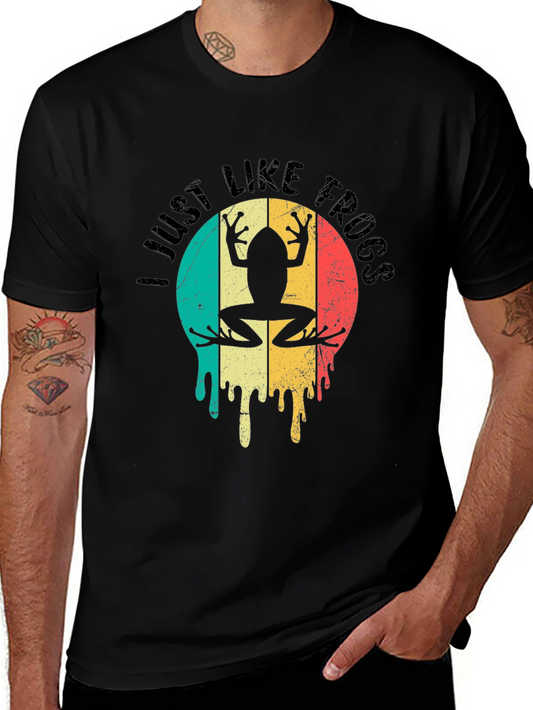 I Just Like Frogs Retro Graphic T-Shirt