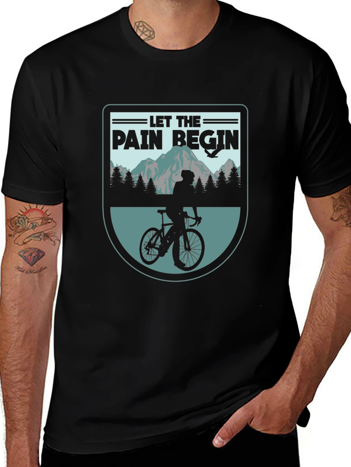 Let the Pain Begin Biker T-Shirt