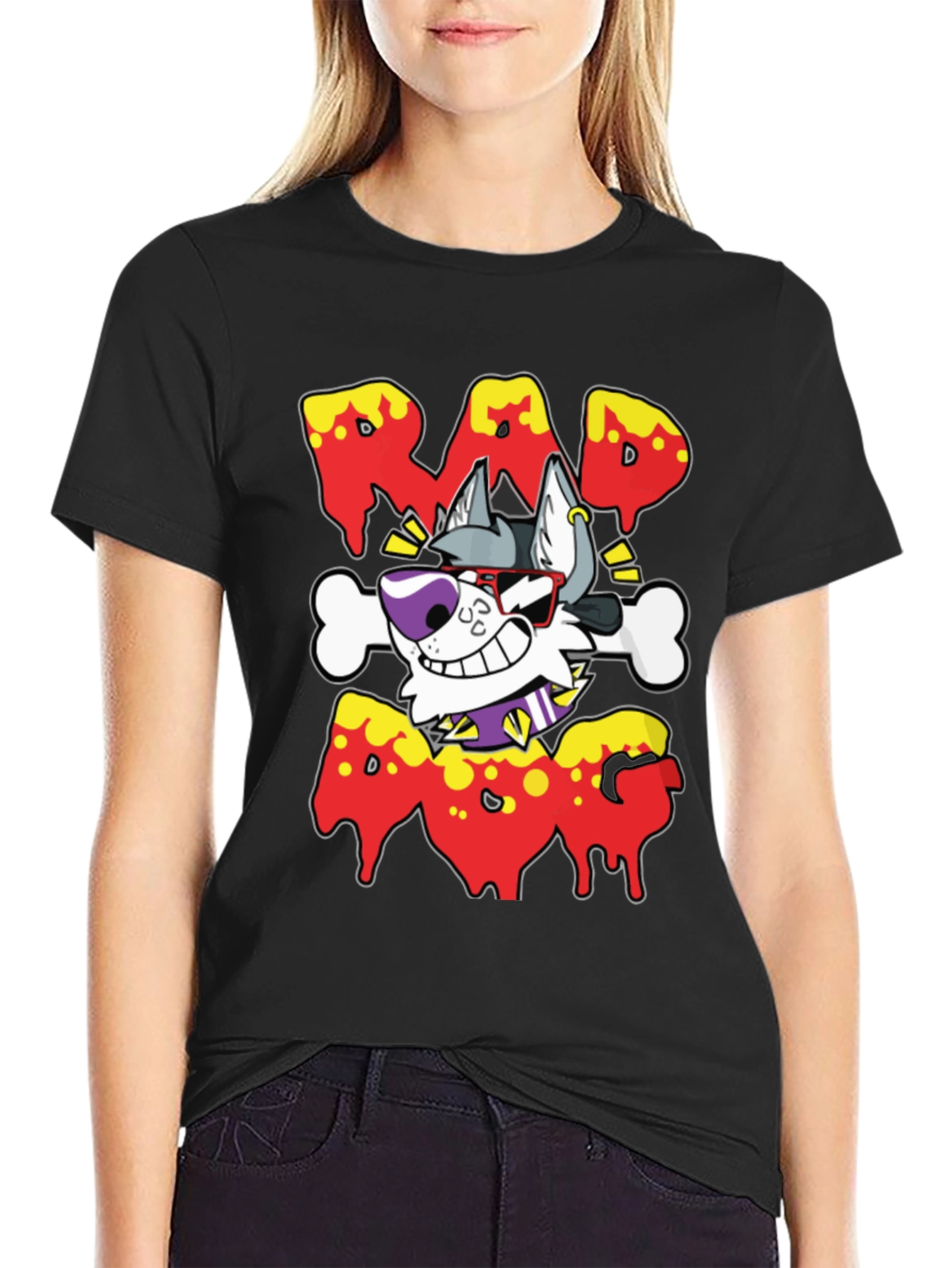 Rad Dog Graphic Tee - Mens Black T-Shirt