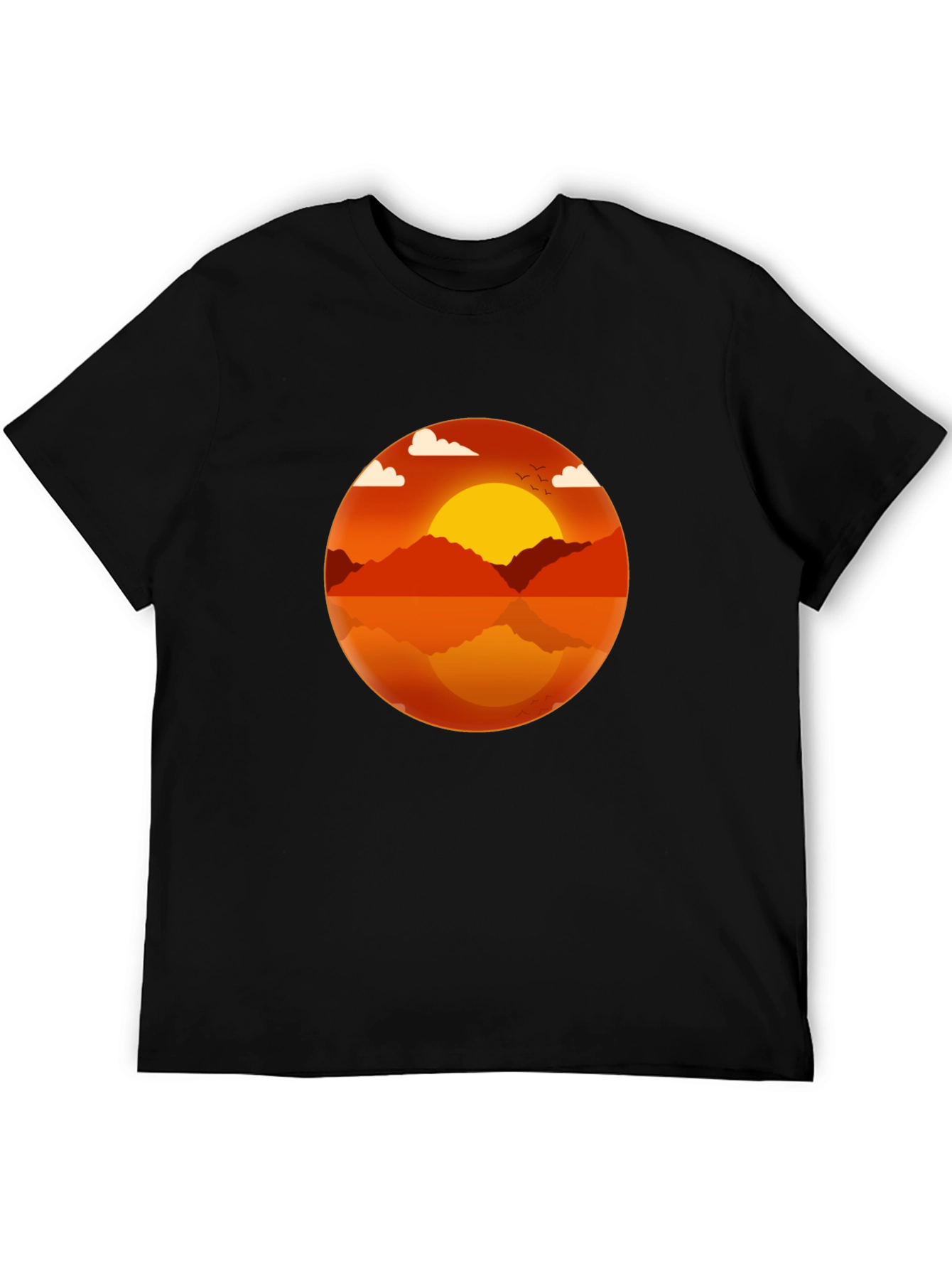 Sunset Graphic Black T-Shirt