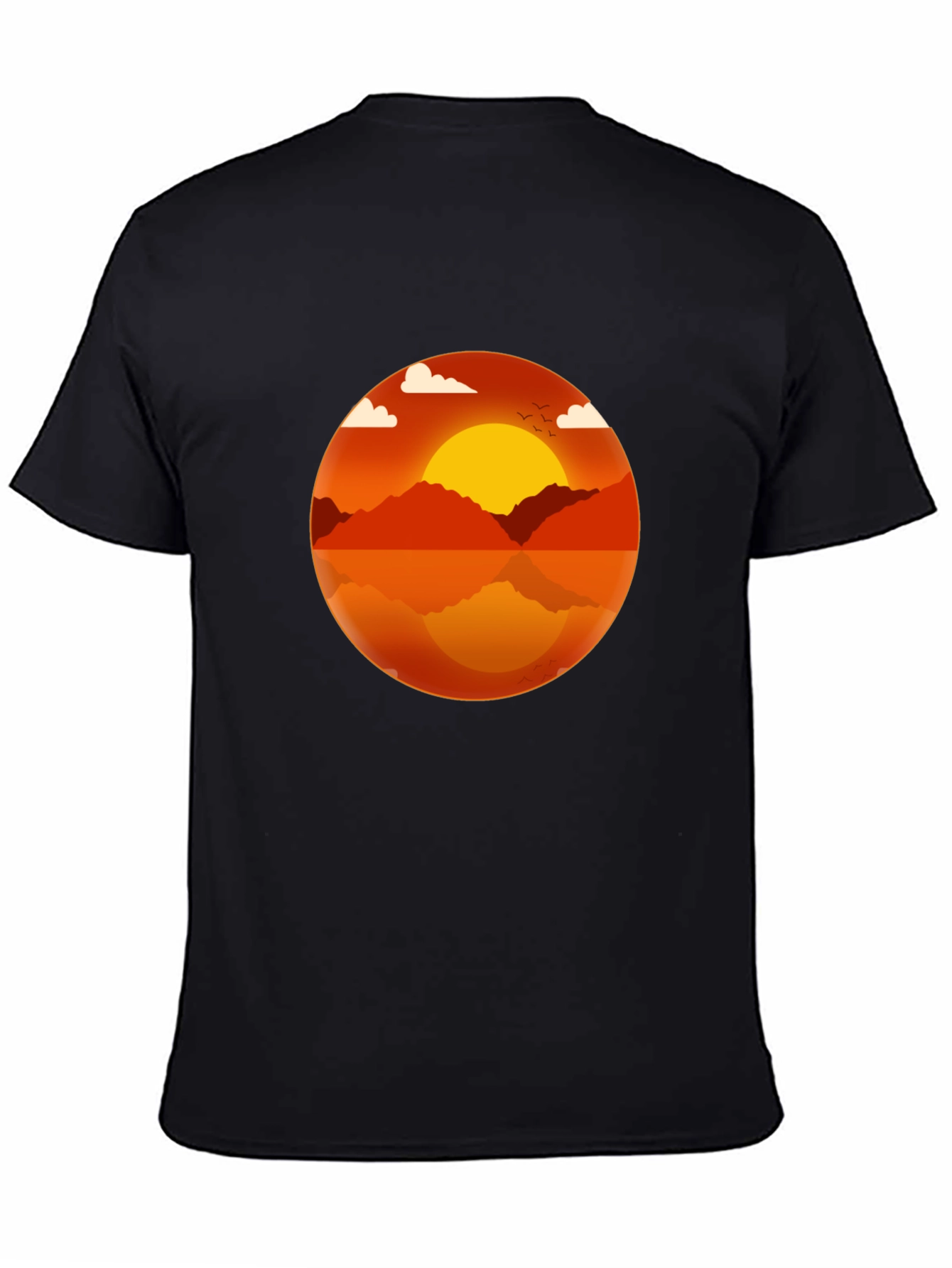 Sunset Graphic Black T-Shirt