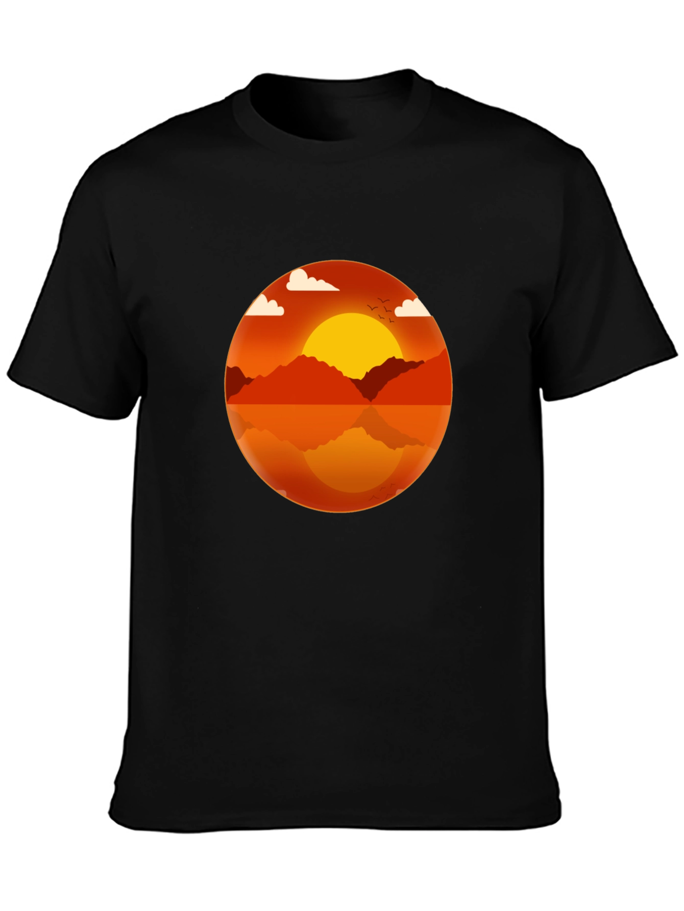 Sunset Graphic Black T-Shirt