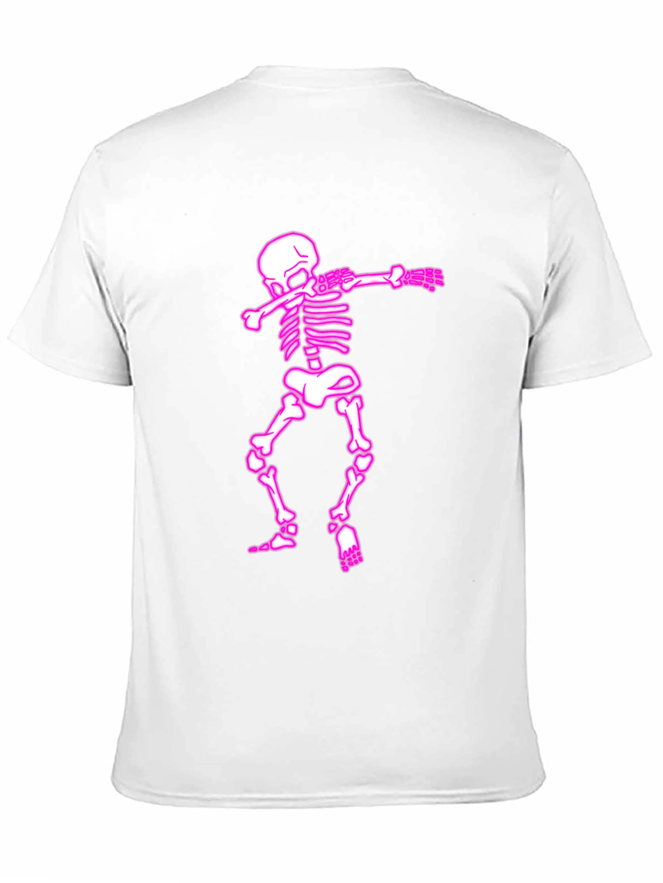 Pink Dabbing Skeleton Black T-Shirt