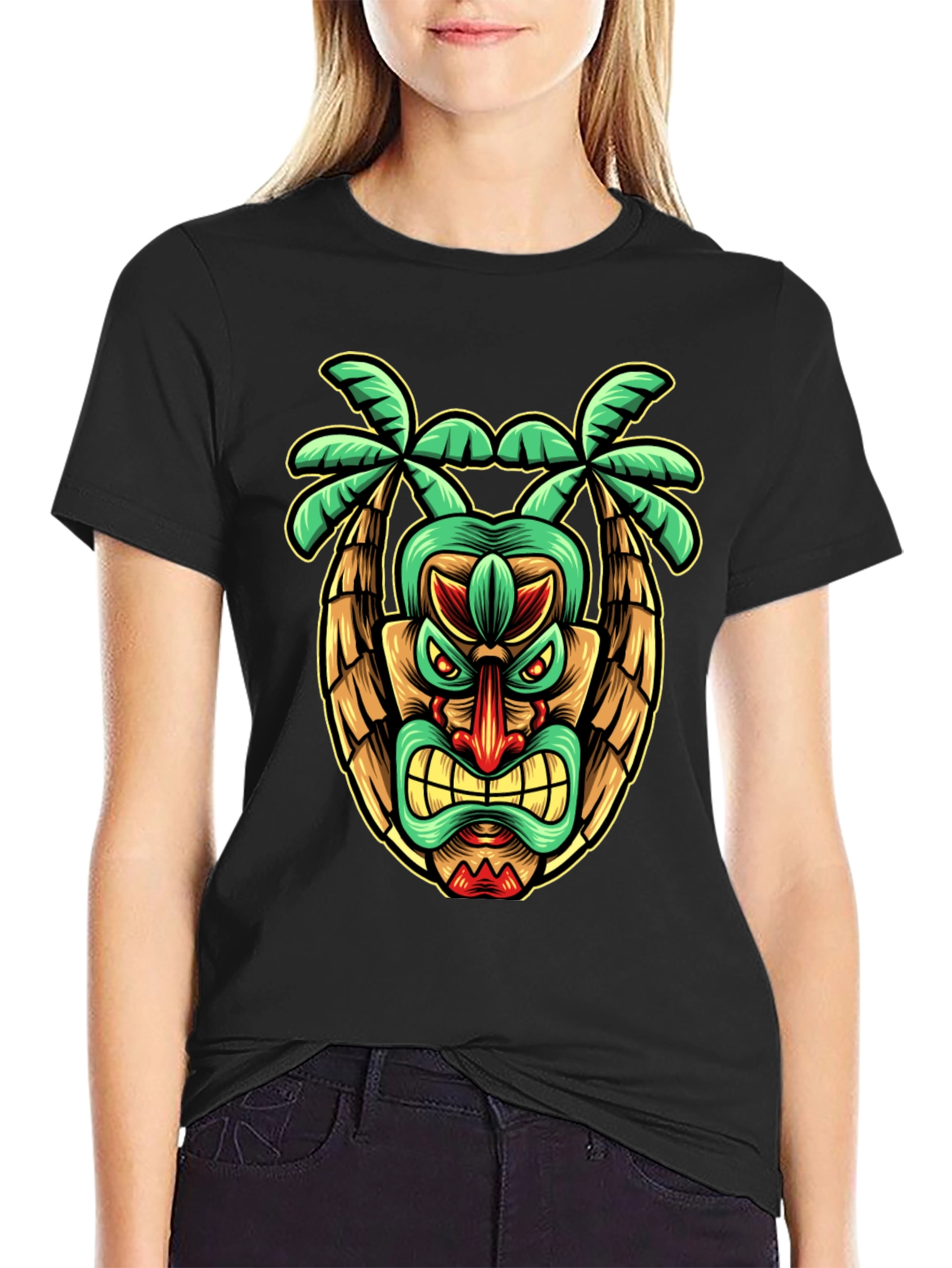 Tiki Totem Graphic T-Shirt - Island Style
