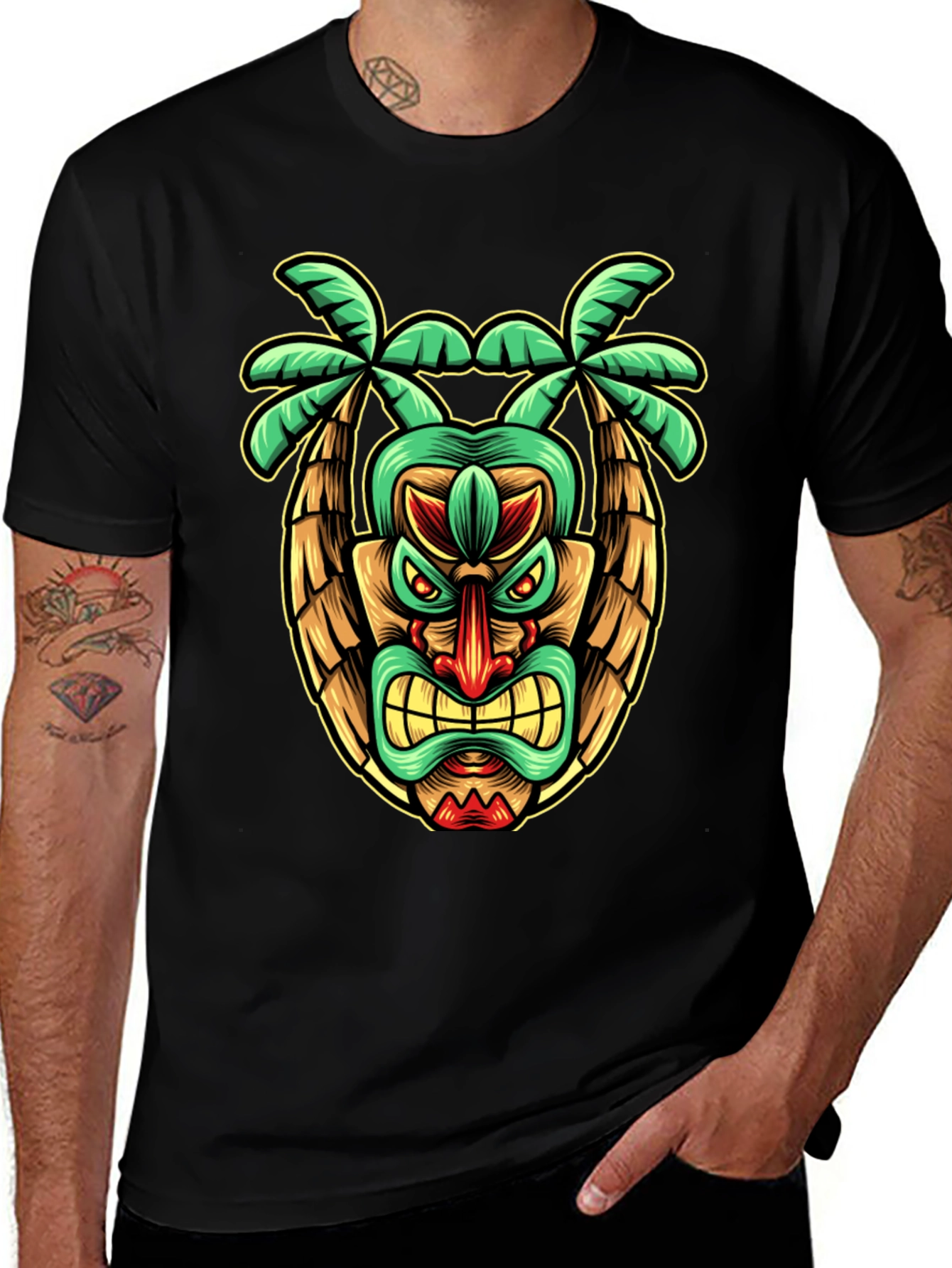 Tiki Totem Graphic T-Shirt - Island Style