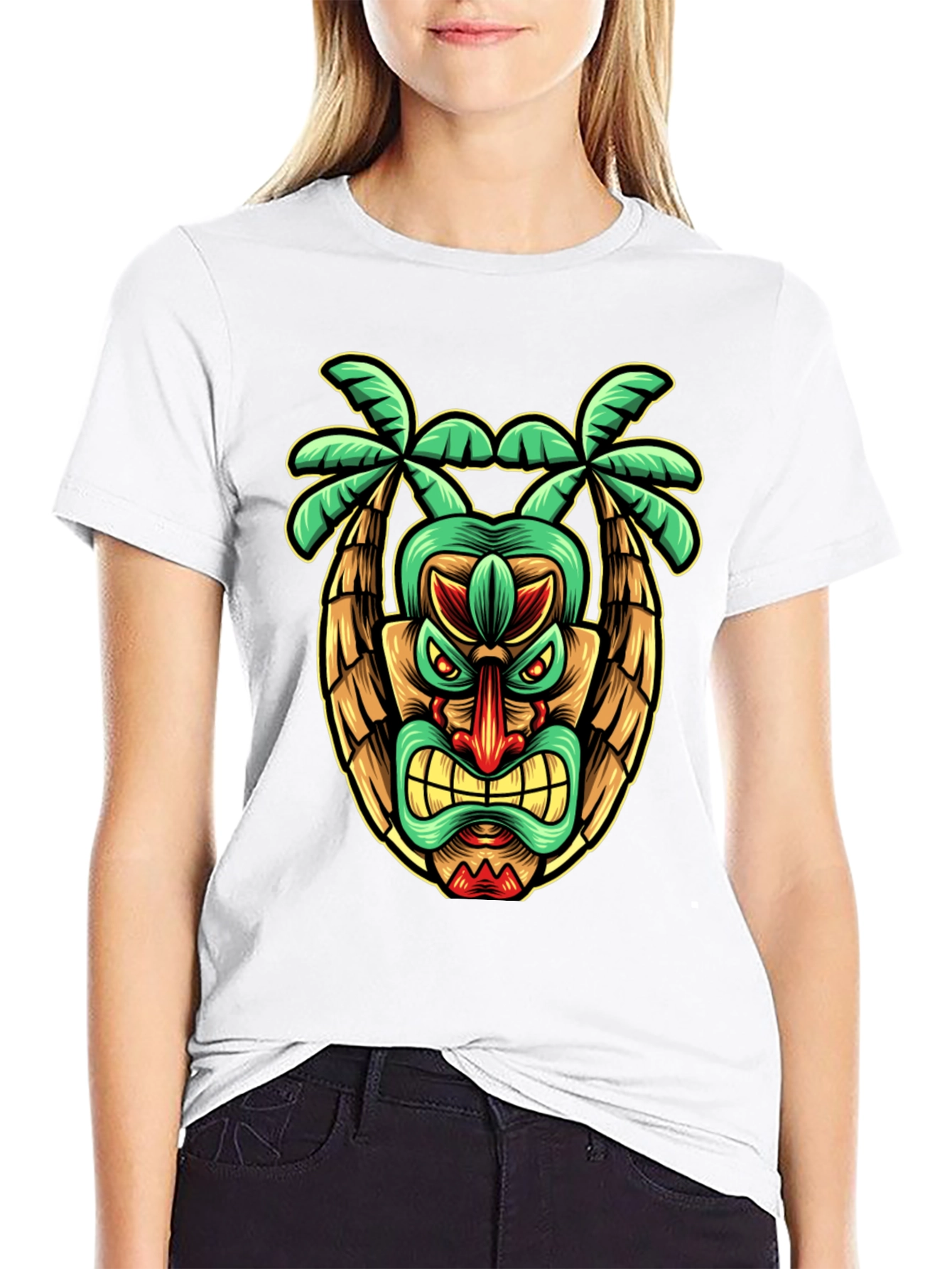 Tiki Totem Graphic T-Shirt - Island Style