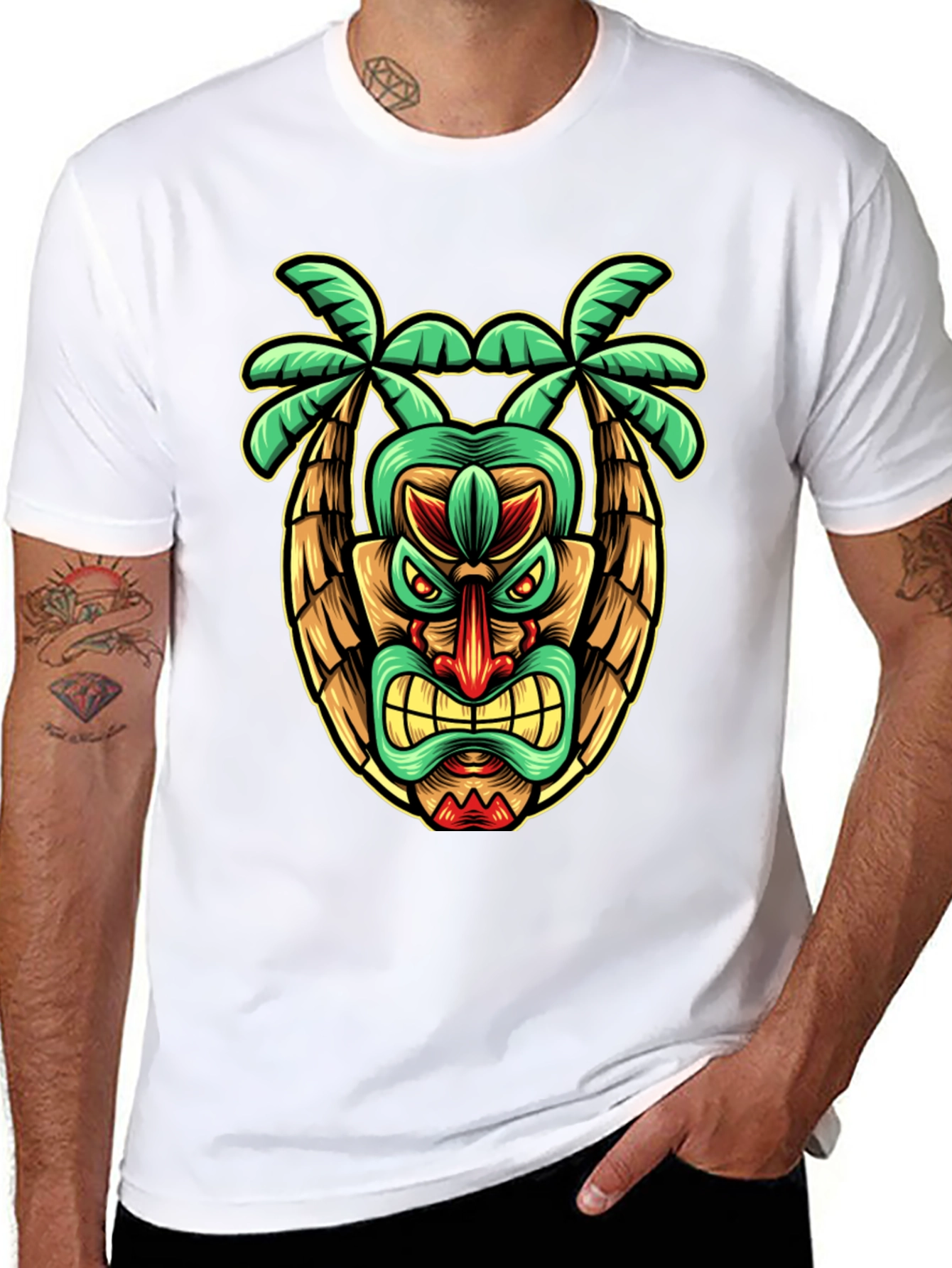 Tiki Totem Graphic T-Shirt - Island Style